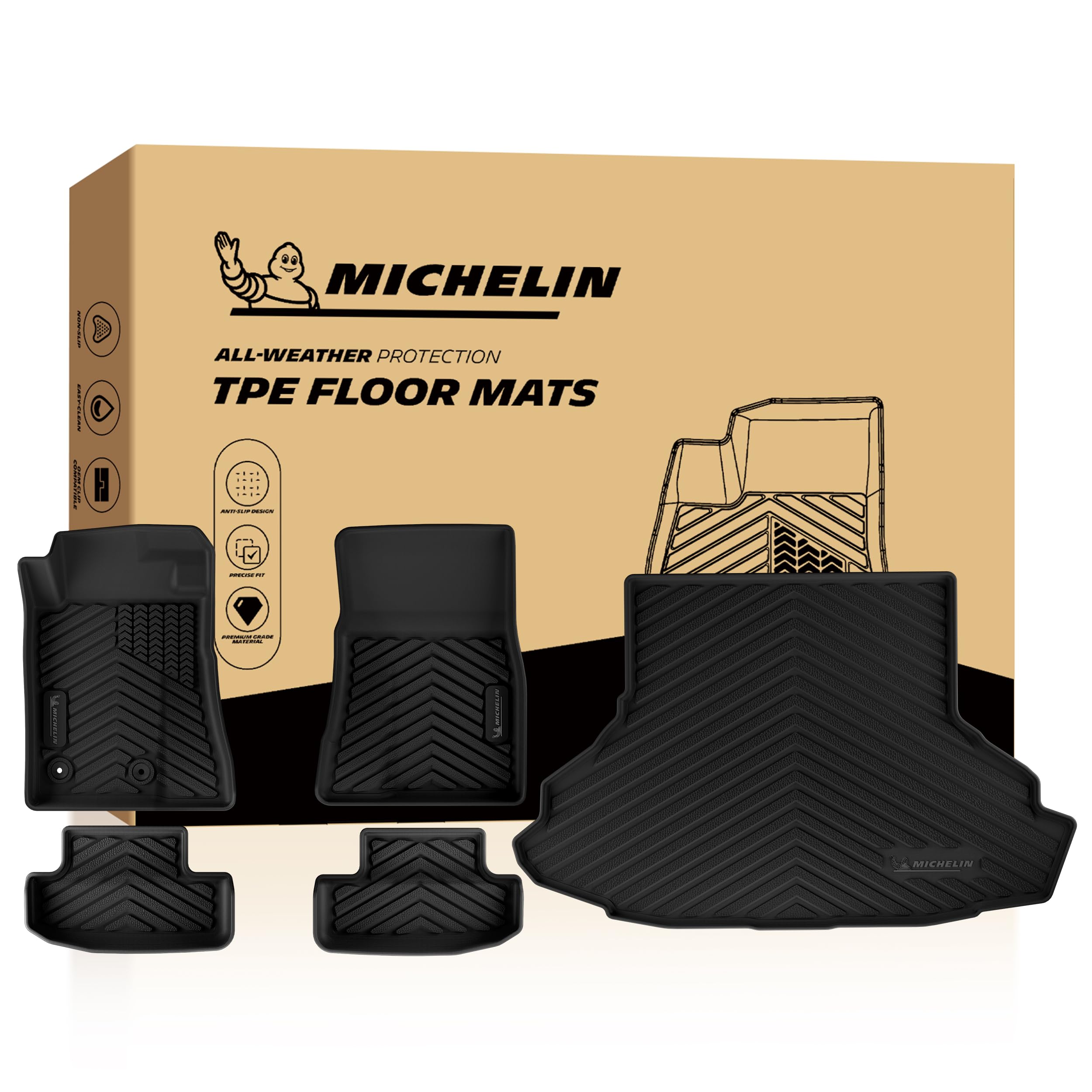 Michelin Vehicle Mats for 2024-2026 Ford Mustang (4 Piece)