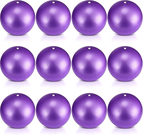 Hungdao 12 piezas de mini pelota de ejercicio de pilates de 9 pulgadas para yoga, aula, entrenamiento, bola de núcleo, bola de barra para