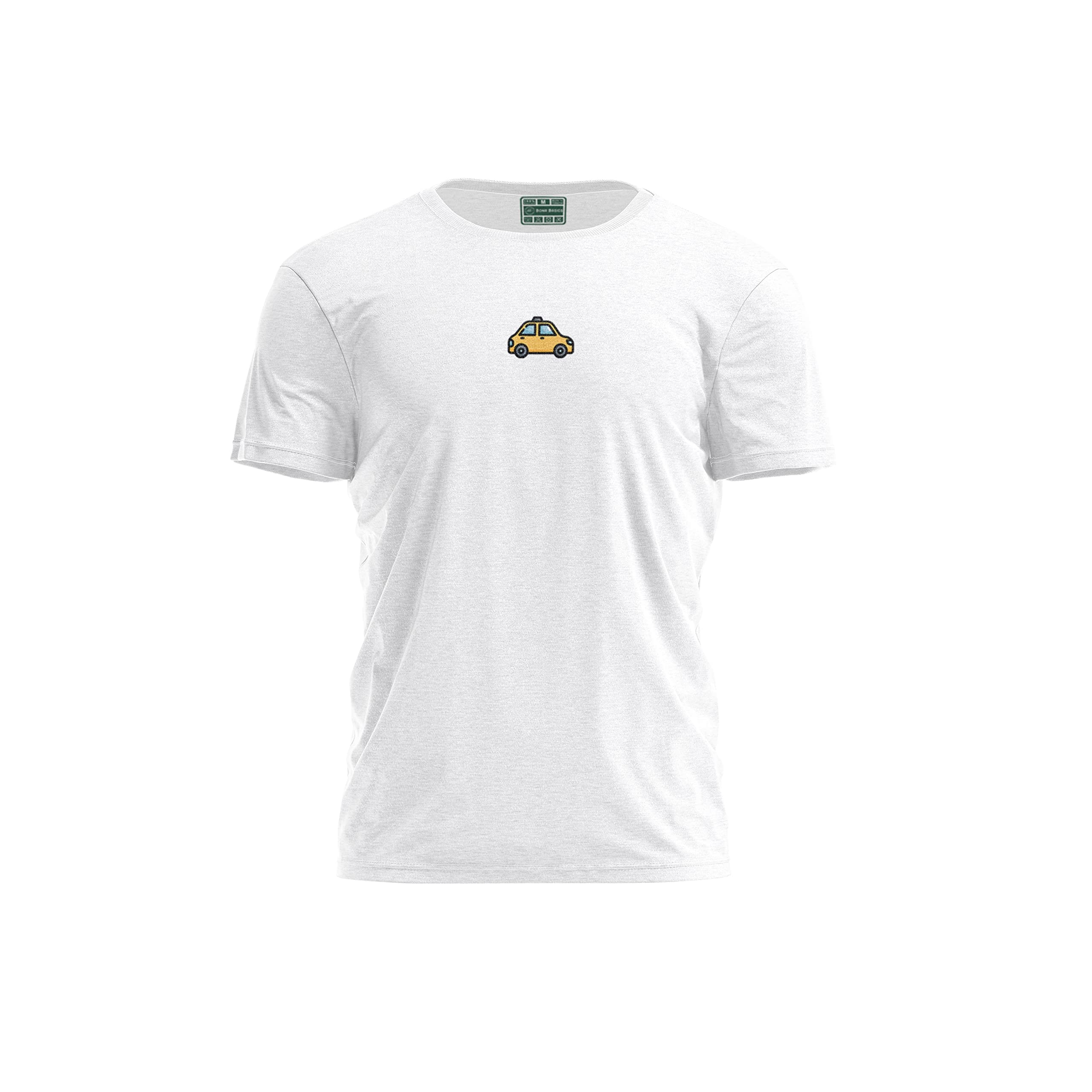 Bona Basics, Digital Print, Men's Basic T-Shirt, 100% Cotton, White, Casual, Men's Tops, Size: M, White, M