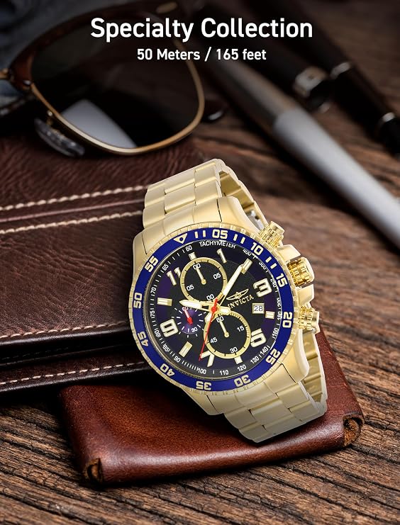 Invicta Men's Specialty Chronograph Textured Dial Stainless Steel Watch