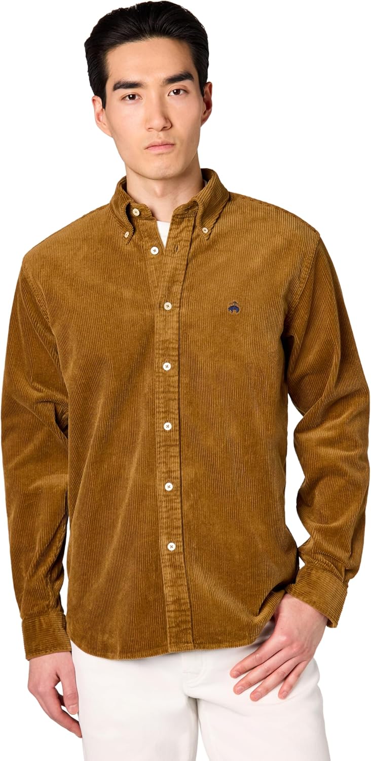 Brooks Brothers Mens Button-Down Collar Corduroy Sport Shirt