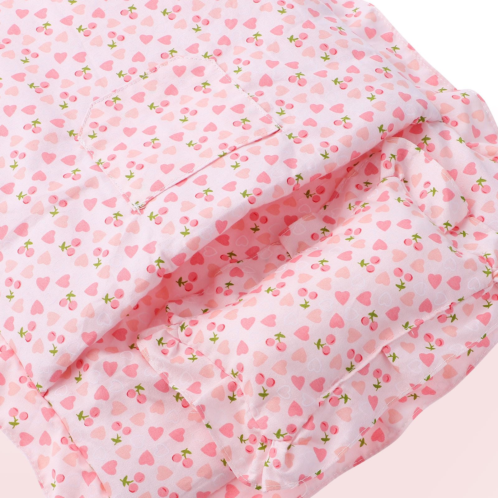 JOINPAYA Baby Strawberry Sleeping Bag Doll Bedding Soft Miniature Dollhouse Accessory Cozy 15.24 Inch Sleeping Bag for 9-11 Inch Dolls Bedroom Decor - Image 4