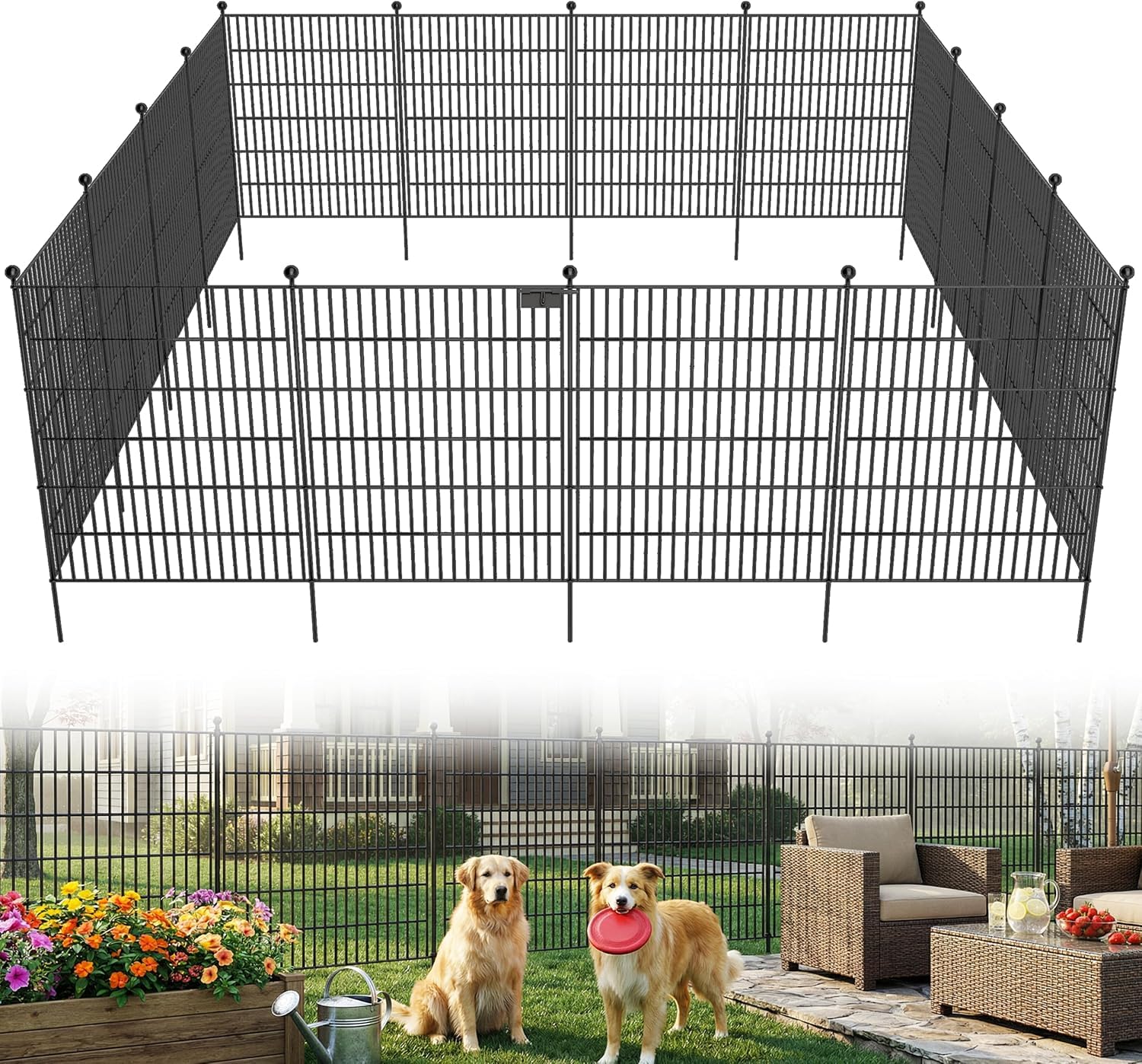 Toolterritary 10 Panels No Dig Garden Fence