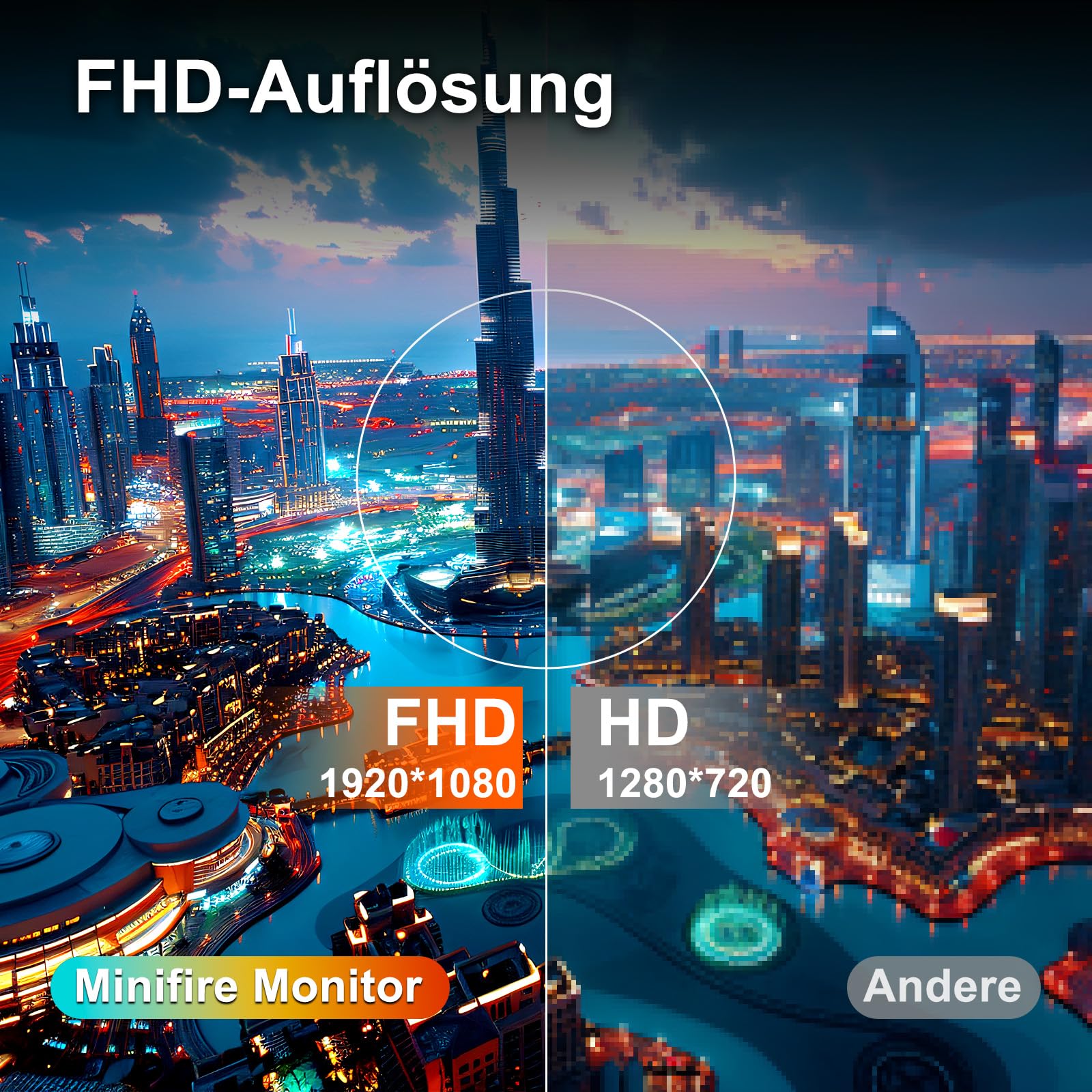 Minifire Monitor 22 pollici, FULL HD(1920 x 1080), IPS, 75 Hz, Adaptive Sync, Flicker Safe, 110% sRGB, Contrasto 3000:1, Tempo di Risposta 5 ms, HDMI 1.4, VGA, VESA, Reclinabile, Nero