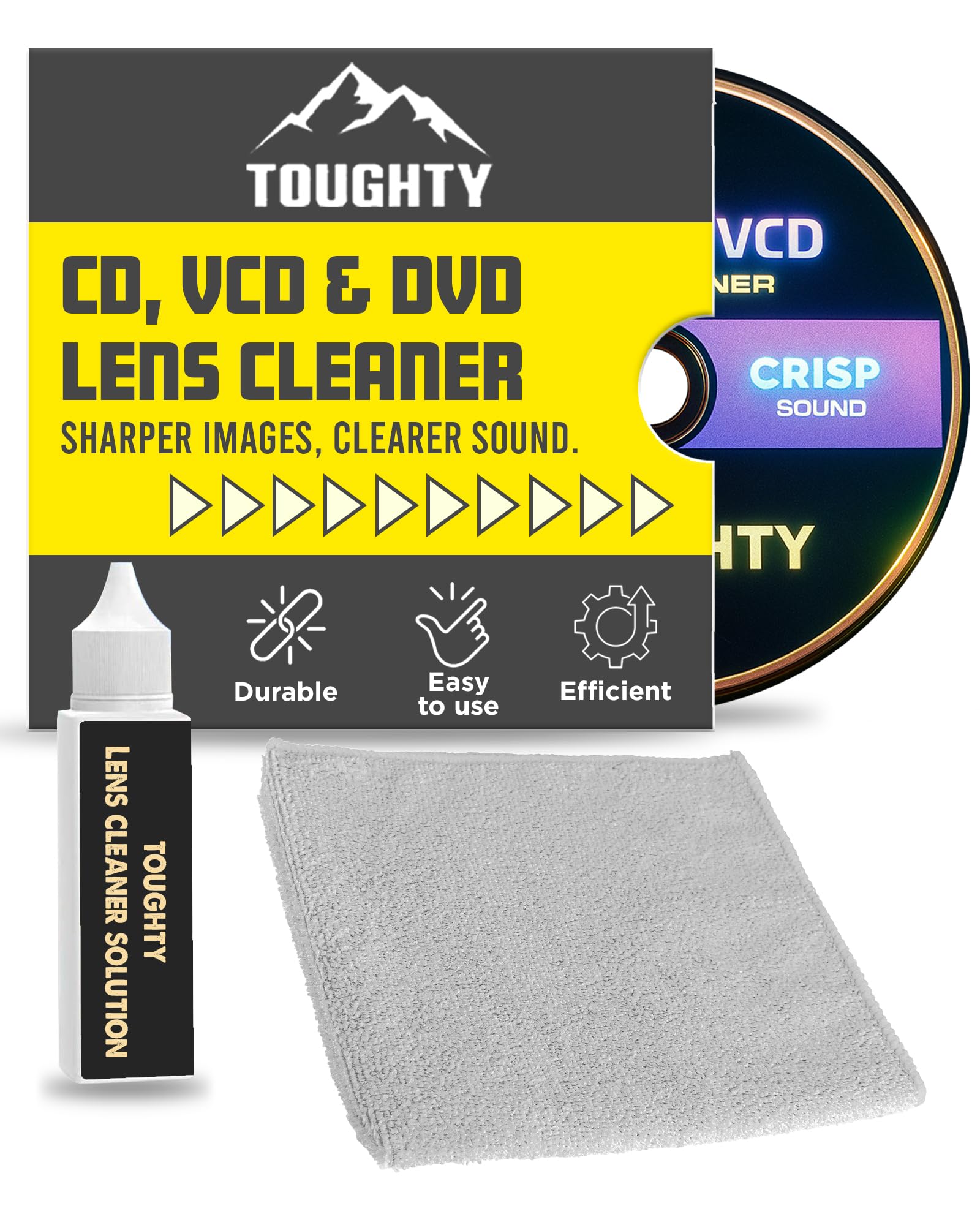 CD Disc Cleaner Lens Solution for CD Player, DVD Player & VCD