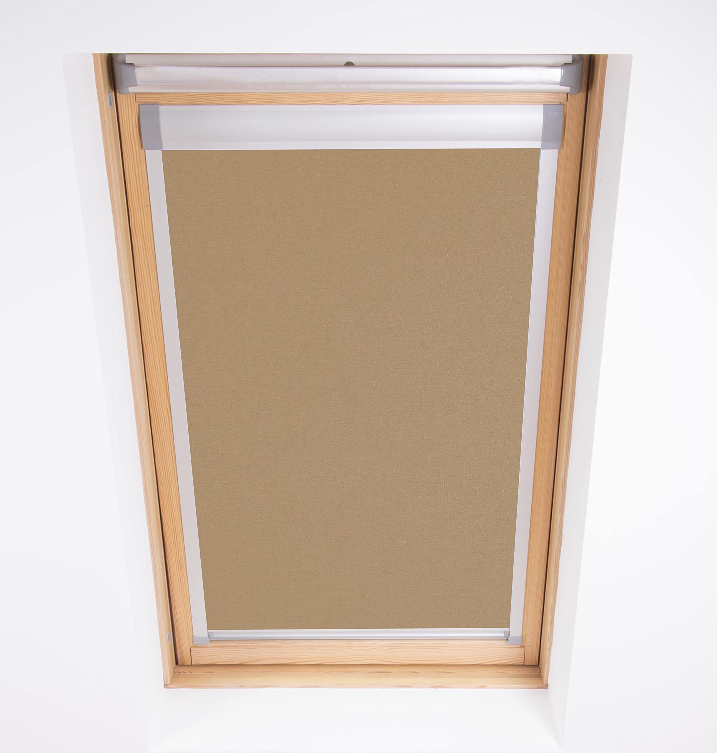 Blackout Roller Roof Blinds for DAKEA code M4A windows (Cocoa)