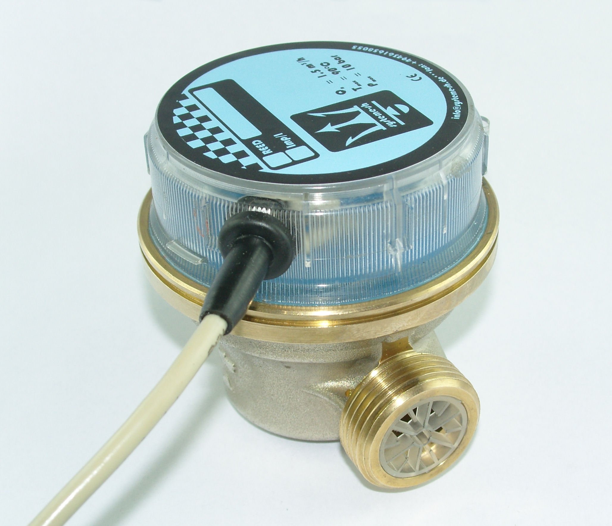 Débitmètre avec sortie d'impulsion Compteur d'eau Générateur de débit d'eau 97 Imp./L Qn 1,5m³/h