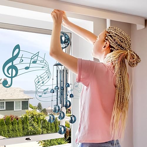 Miniatura 4 de LESES Campanillas de viento, campanillas de viento conmemorativas para gatos exteriores, regalos para mujeres y abuelas, carillones de viento de