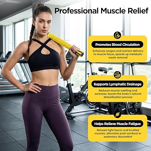 Miniatura 77 de Rodillo de masaje de madera para piernas y muslos, herramienta de mano para aliviar la fascia, drenaje linfático y esculpir el cuerpo, masajeador