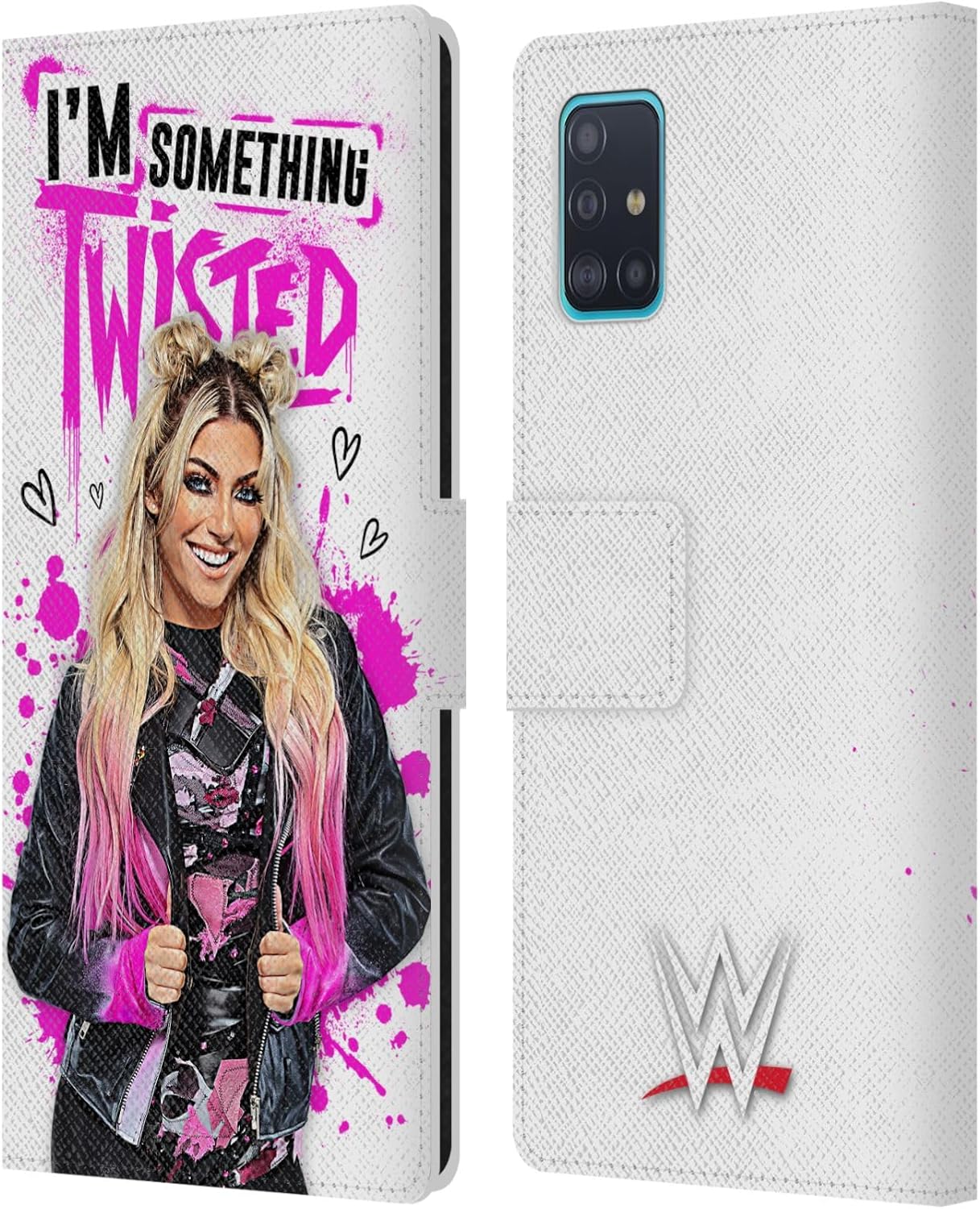 Head Case Designs Officially Licensed WWE Something Twisted Alexa Bliss Leather Wallet Case Compatible with Samsung Galaxy A51 (2019)