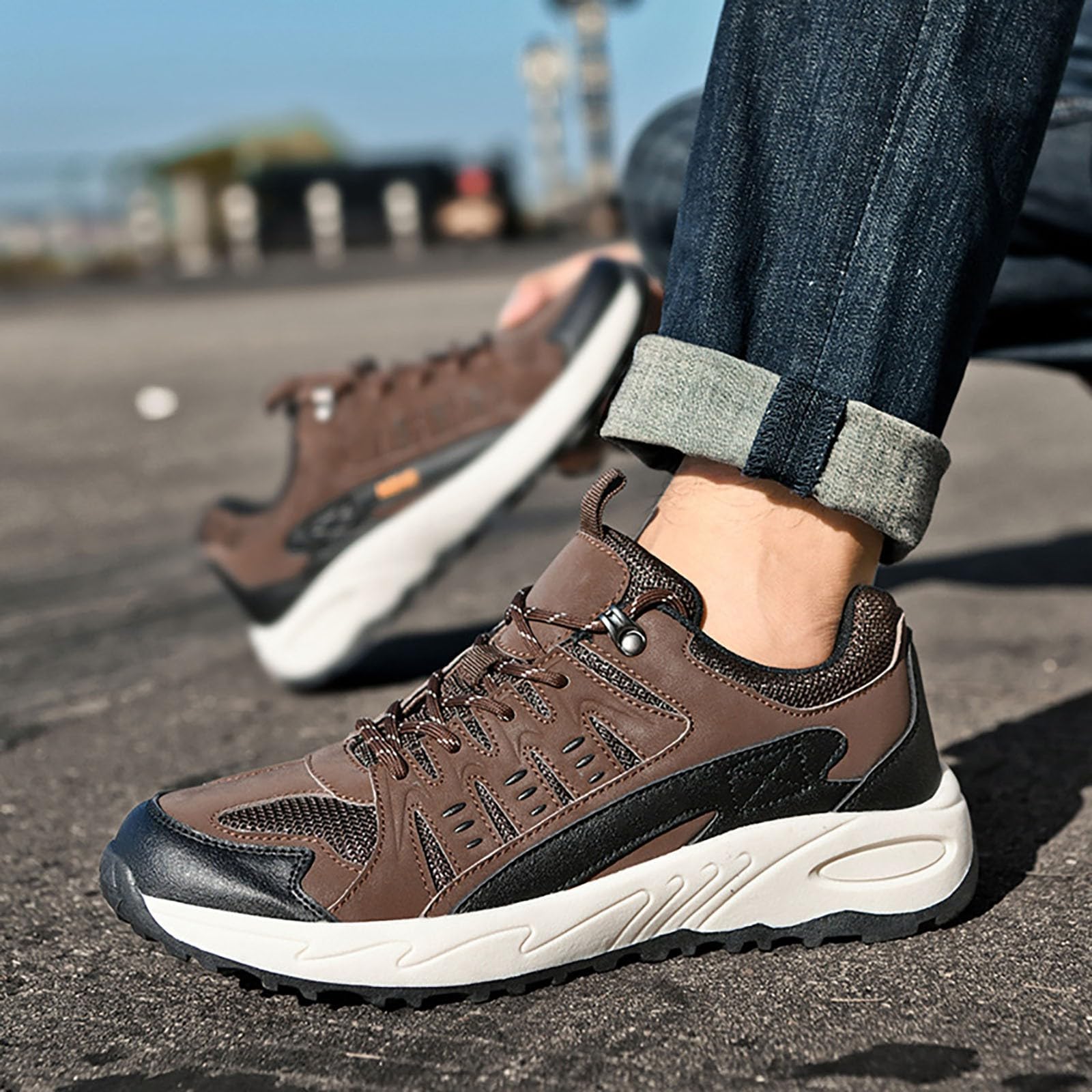 Generisch Wanderschuhe Herren Leicht Luftig Trekkingschuhe rutschfest