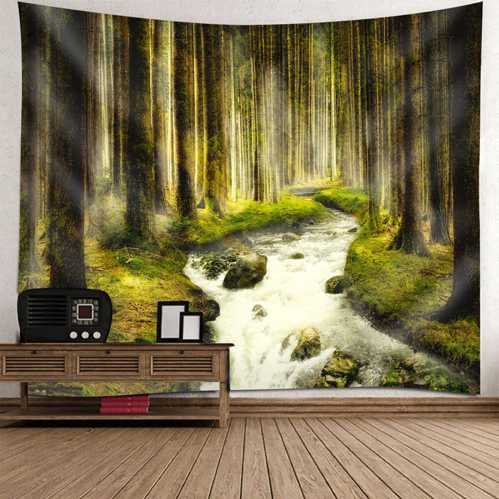 Tenture paysage forêt 150cm pour masquer un mur abîmé - 6