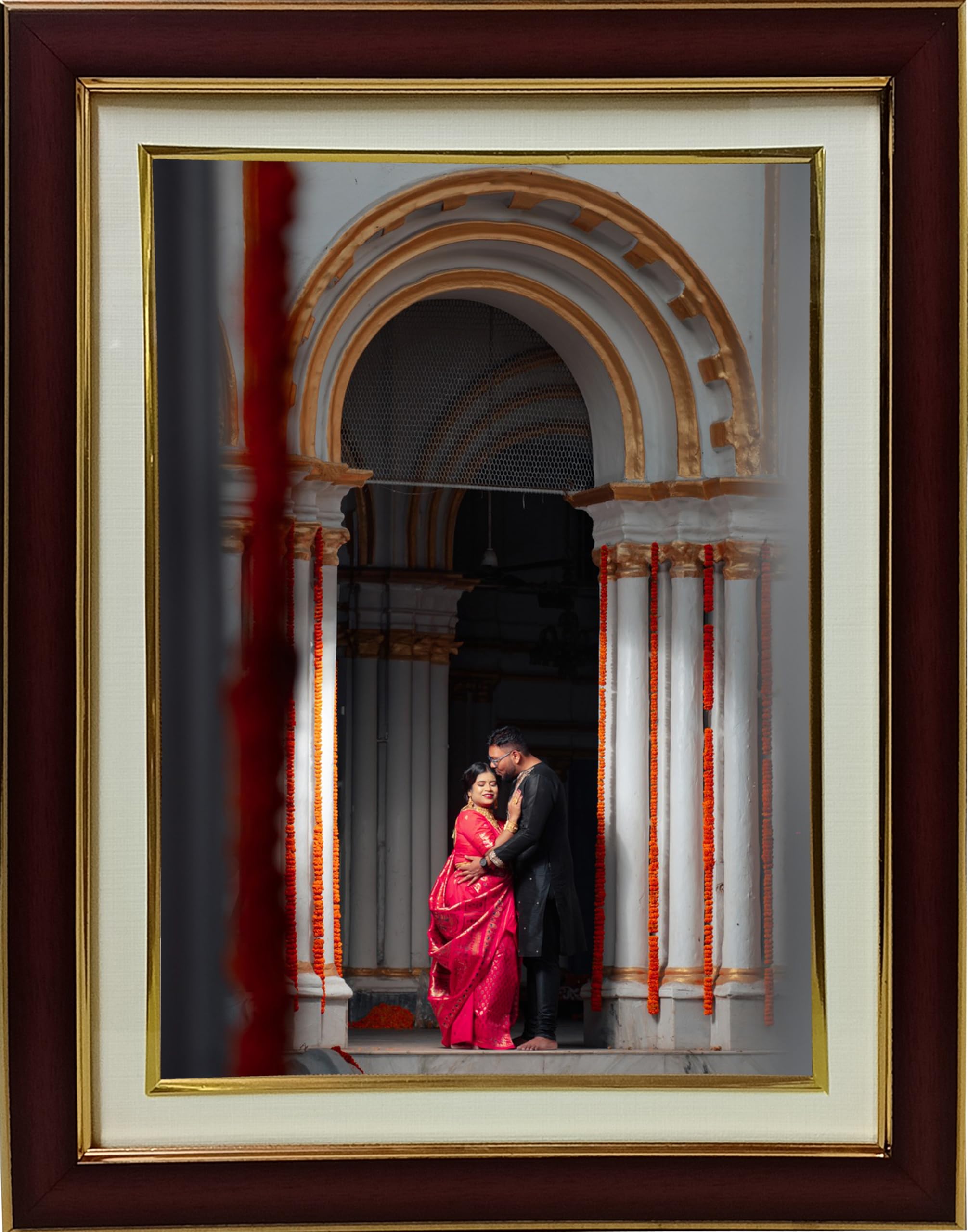 Classic Wedding Memories: A4 Photo Frame||Romantic Moments: A4 Wedding Photo Frame||Eternal Romance: Romantic A4 Wedding Wall Frame||Together: Classic A4 Wedding Wall Frame||BROWN220