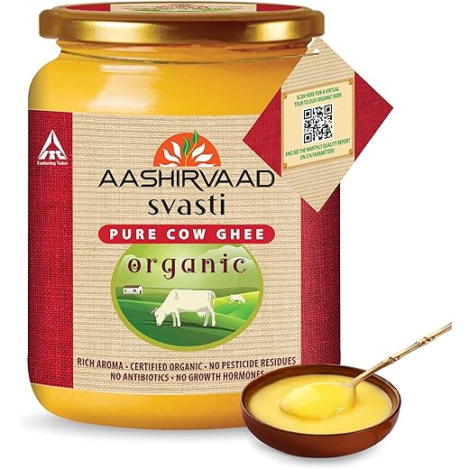 Aashirvaad Svasti Organic Cow Ghee 500 ml Sourced from healt