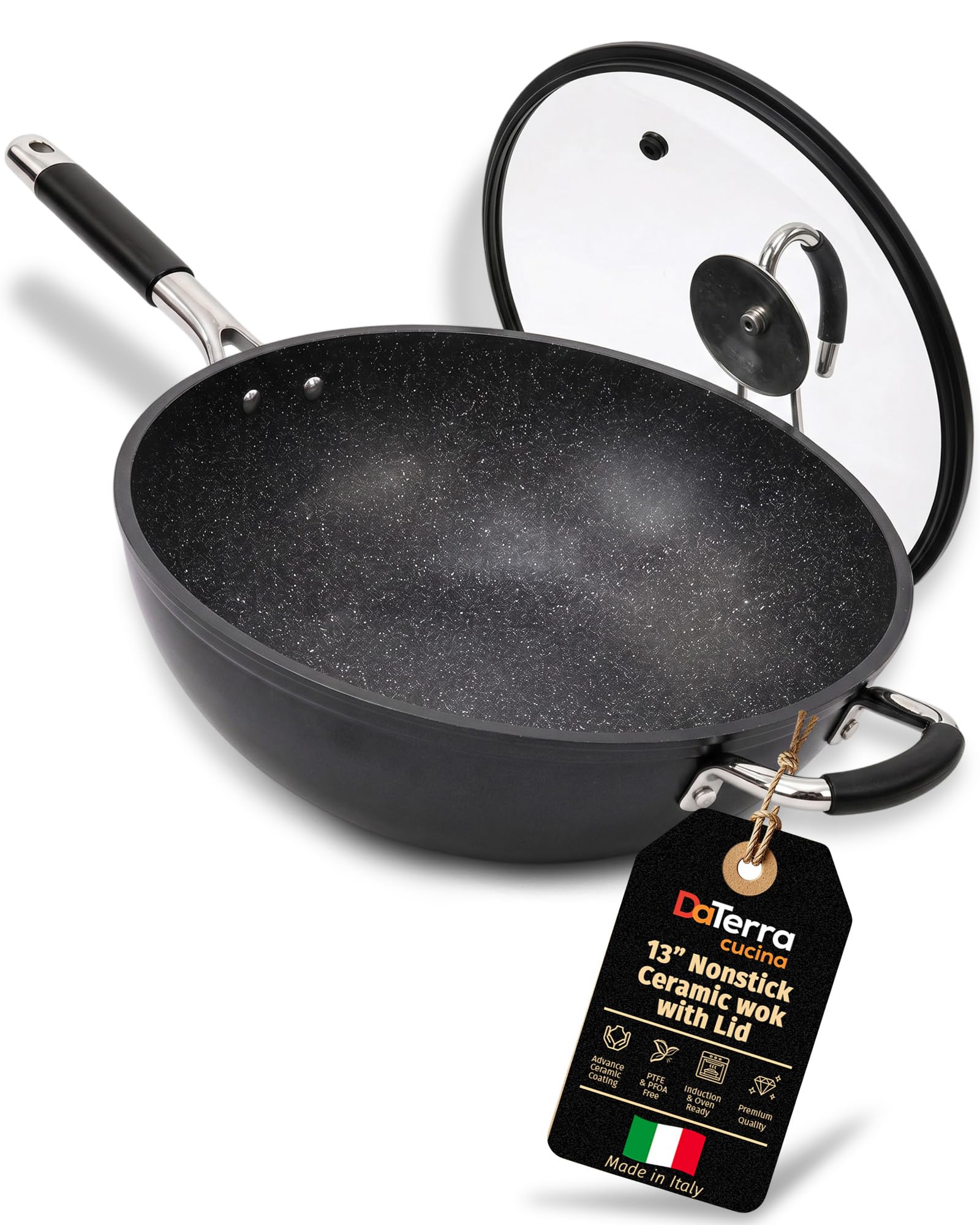 DaTerra Cucina 13 inch Ceramic Wok