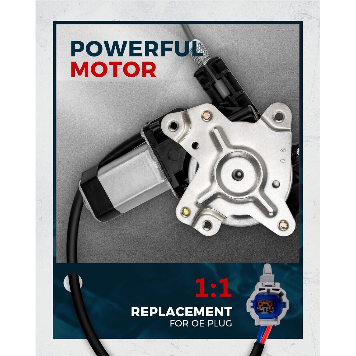 Power Car Window Regulator Motor Assembly Rear Right Plastic Passager 2Pin Plug for Nissan for Armada 2005-2015 for Pathfinder Armada 2004 1pc Electric-Electric/Manual 82720ZC30A