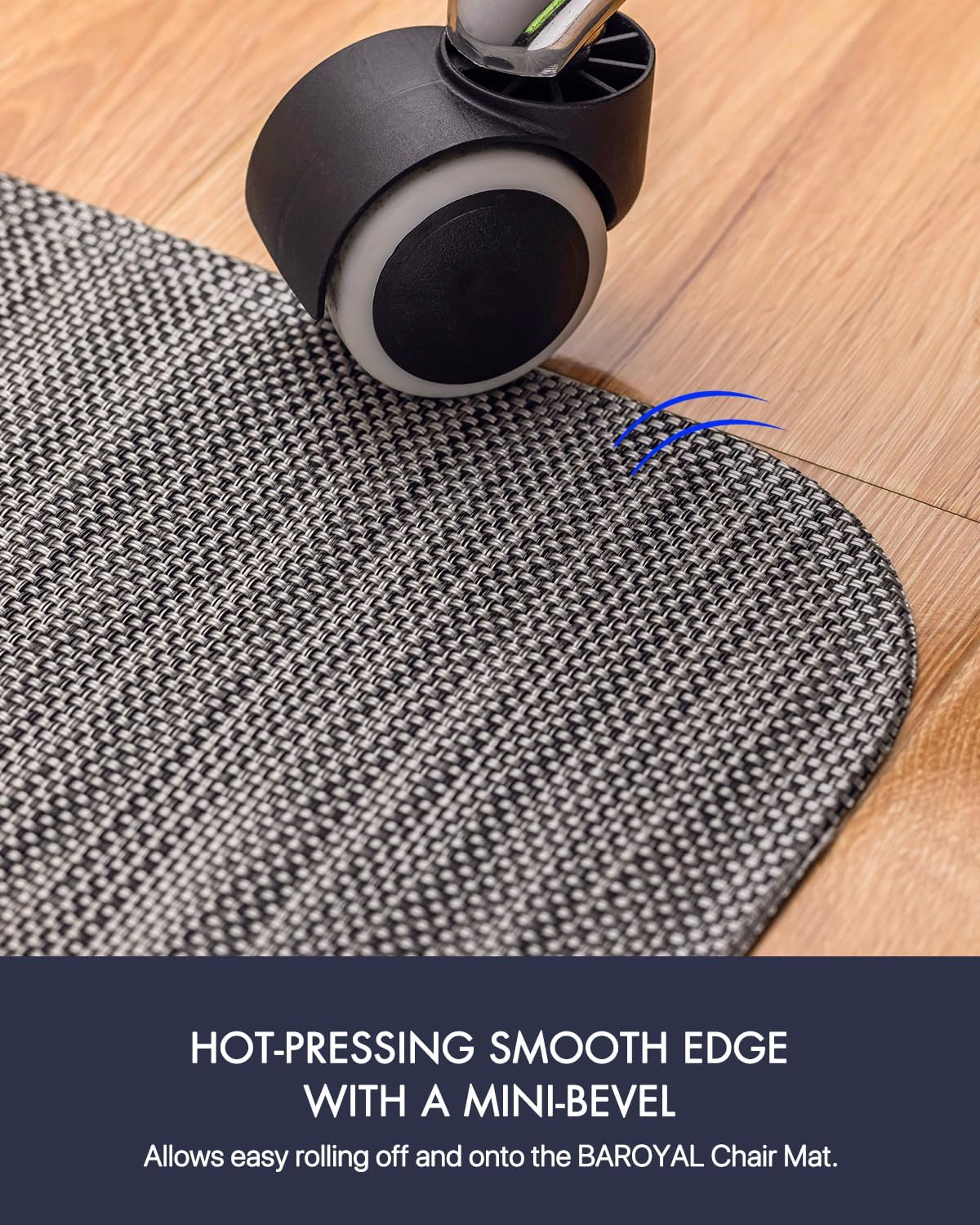 Office Chair Mat for Hardwood Floor Under Desk Computer Rolling Chair Mat for Wood/Tile Floor Non-Slip Heavy Duty Desk Rug PVC Plastic Hard Floor Protector 36" x 48" (Gray)