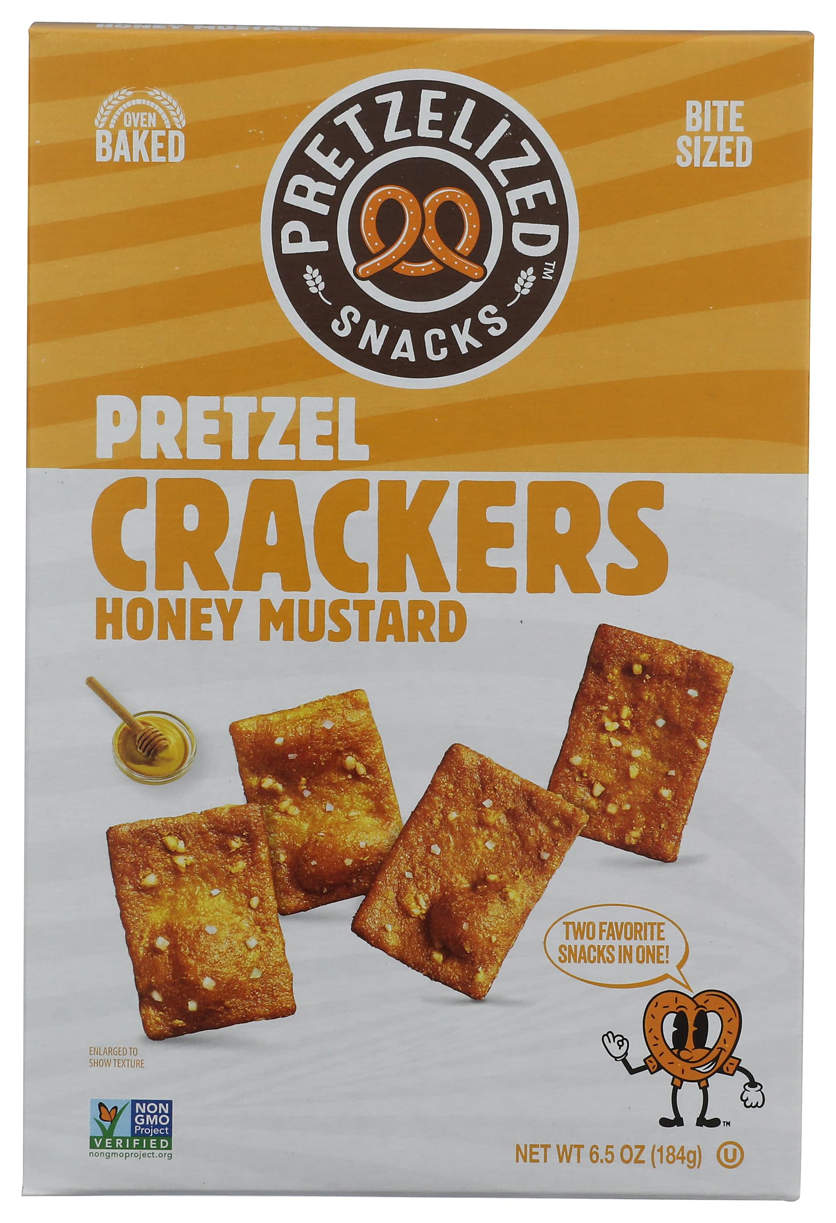 Pretzelized, Honey Mustard Pretzel Crackers, 6.5 Ounce