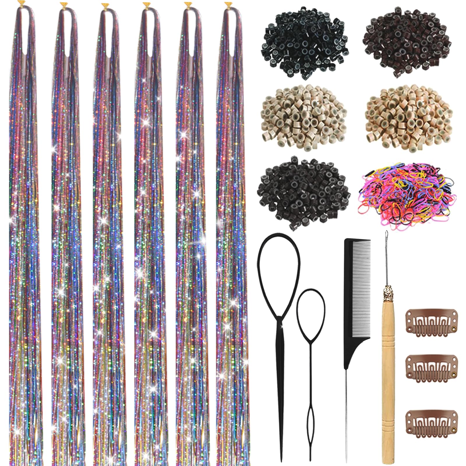 Fairy Hair Tinsel Kit - 18 Colors FREE SHIPPING -17