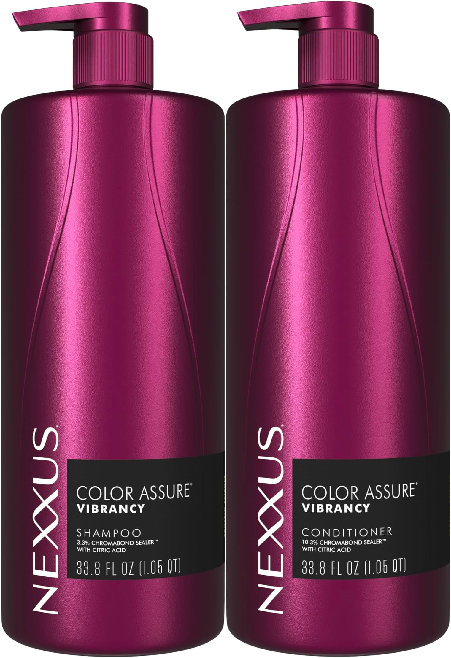 Color Assure Shampoo and Conditioner, with Pump 33.8 oz, 2 ct by Nexxus