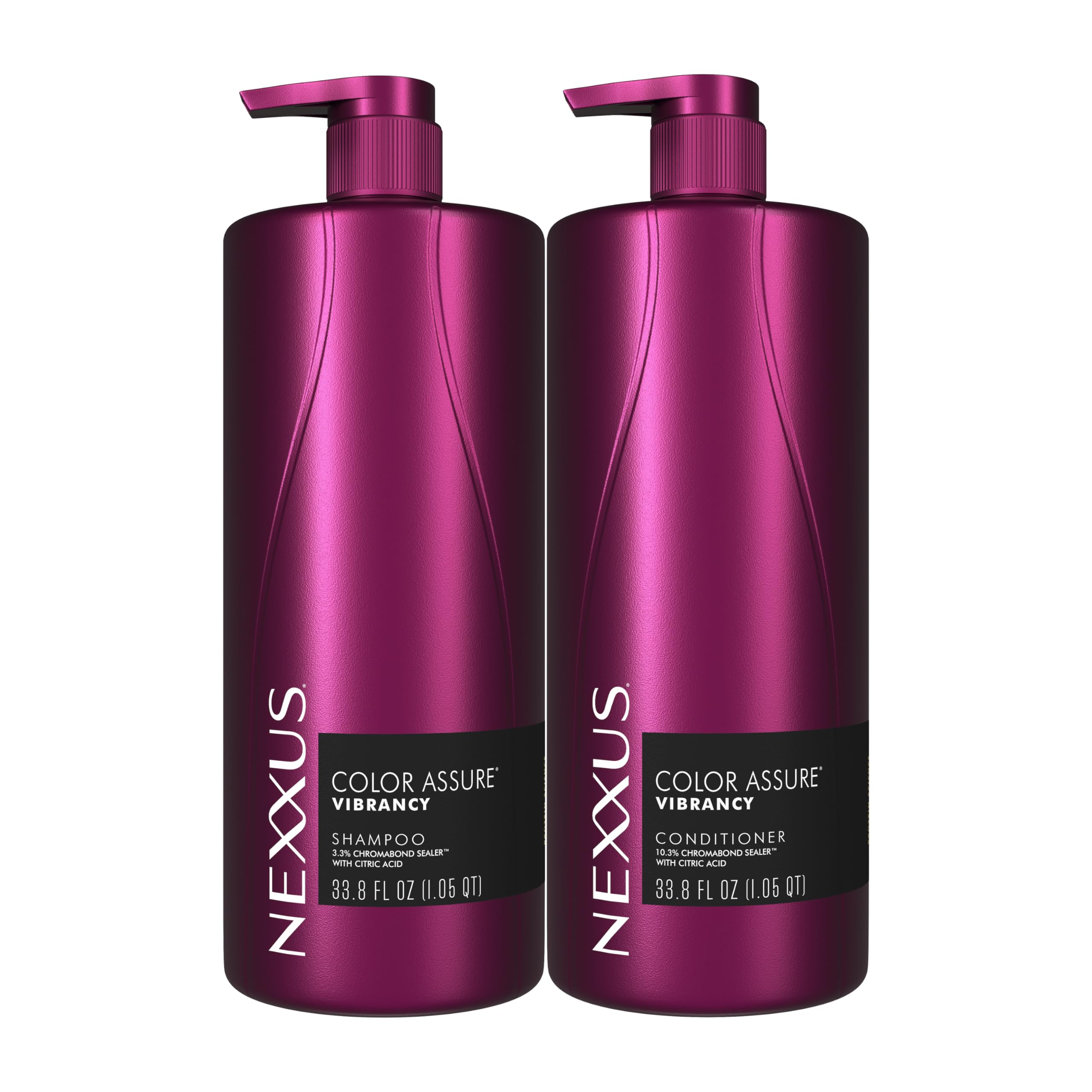 Photo 1 of Nexxus Color Assure Color Care 2 Count for Vibrancy Shampoo, Conditioner Color Treated Hair Powered by Chromabond Sealer with Citric Acid 33.8 fl oz