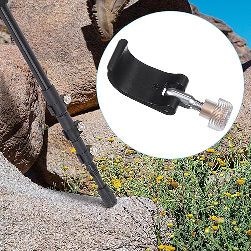 Miniatura 4 de Paquete de 6 abrazaderas de bastón de trekking externas con cierre rápido de repuesto con tornillos de tuerca, abrazadera para bastón de senderismo,