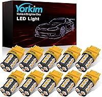 Vista 19 de Yorkim 194 bombillas LED rojas superbrillantes de 5ª generación, T10 168 bombillas LED para interior de automóvil, domo, matrícula, mapa, puerta