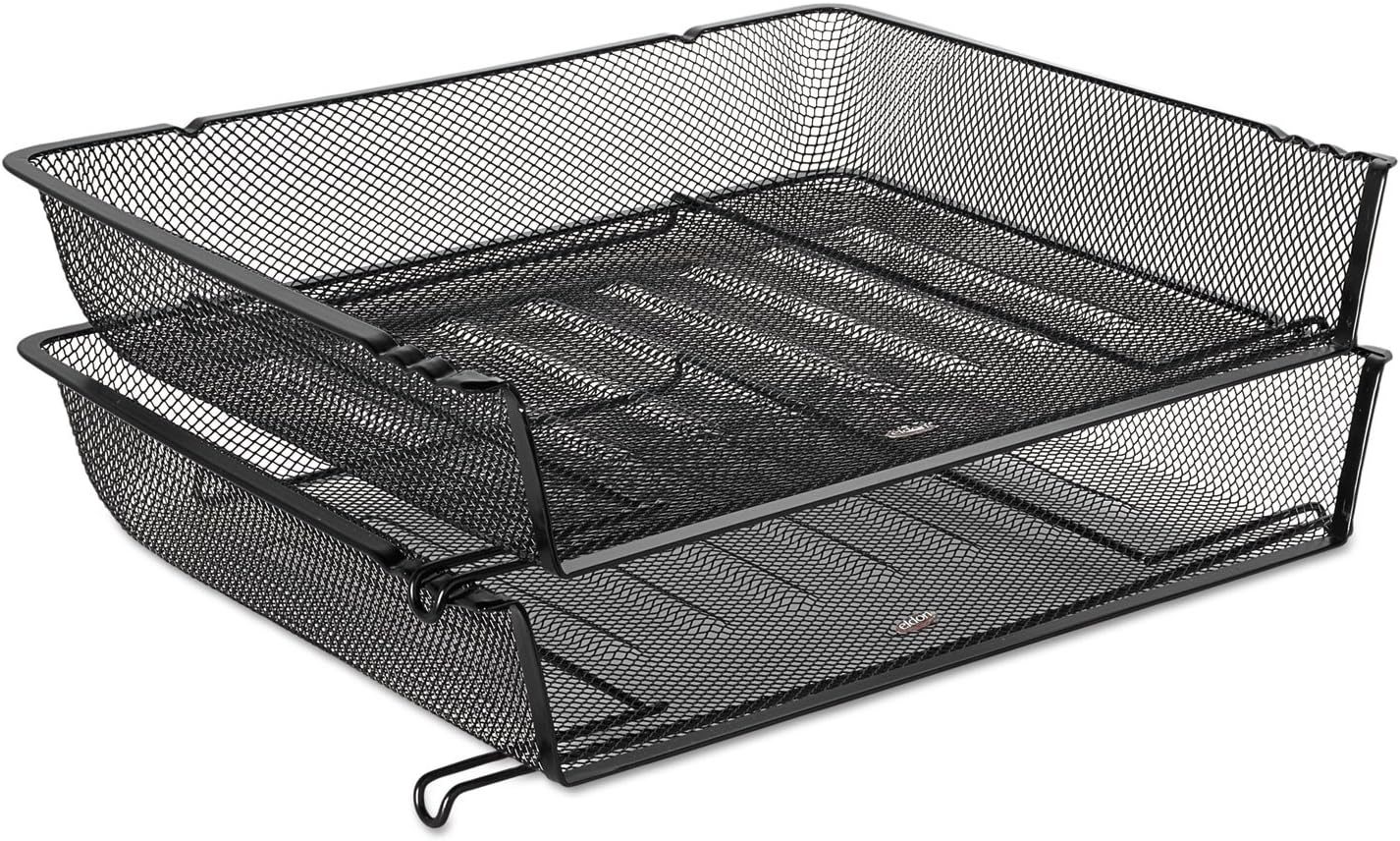 Black Mesh Stackable Letter Tray Organizer