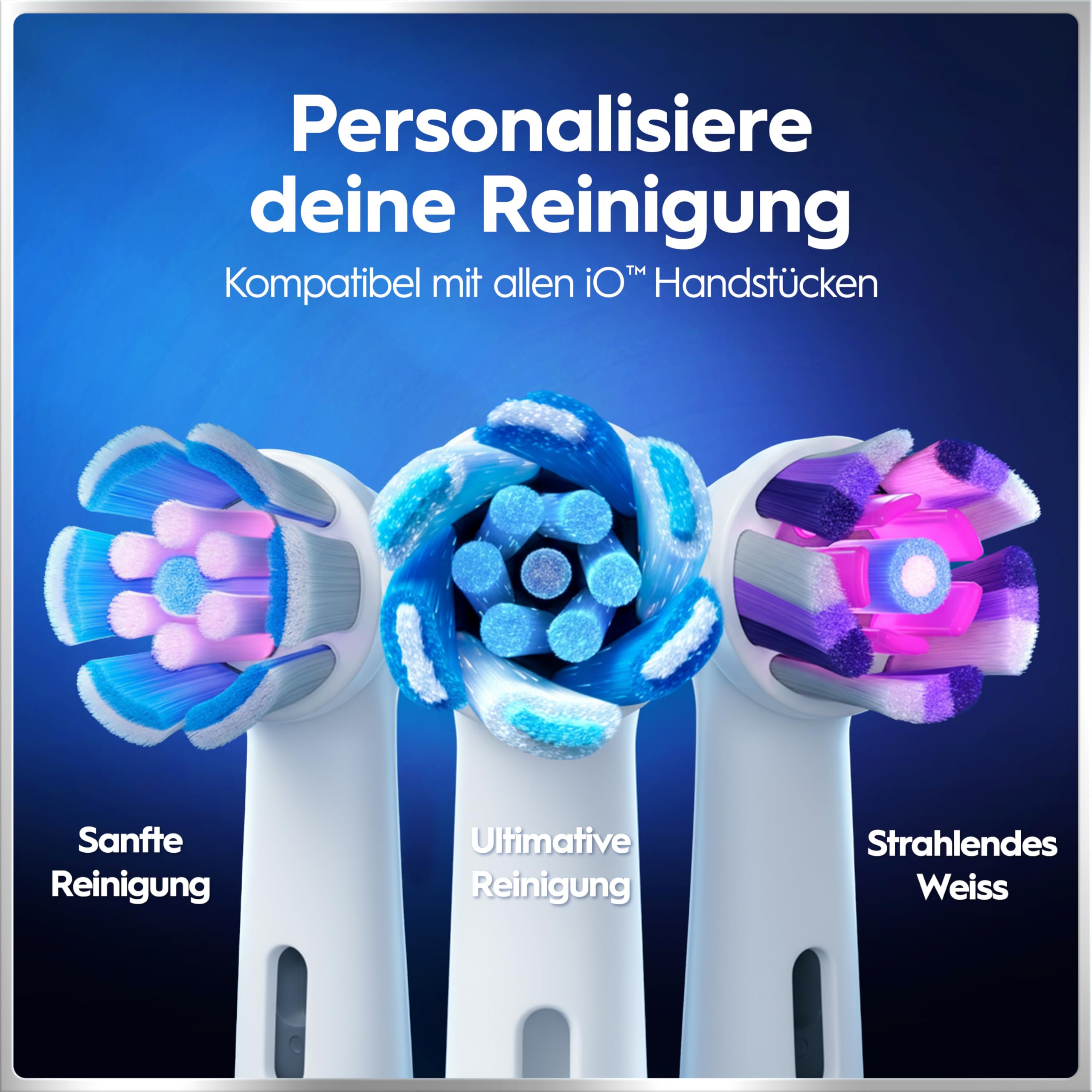Oral-B iO Series 6 Elektrische Zahnbürste/Electric Toothbrush, 2 Aufsteckbürsten, 5 Putzmodi für Zahnpflege, Magnet-Technologie, Display & Reiseetui, Designed by Braun, white