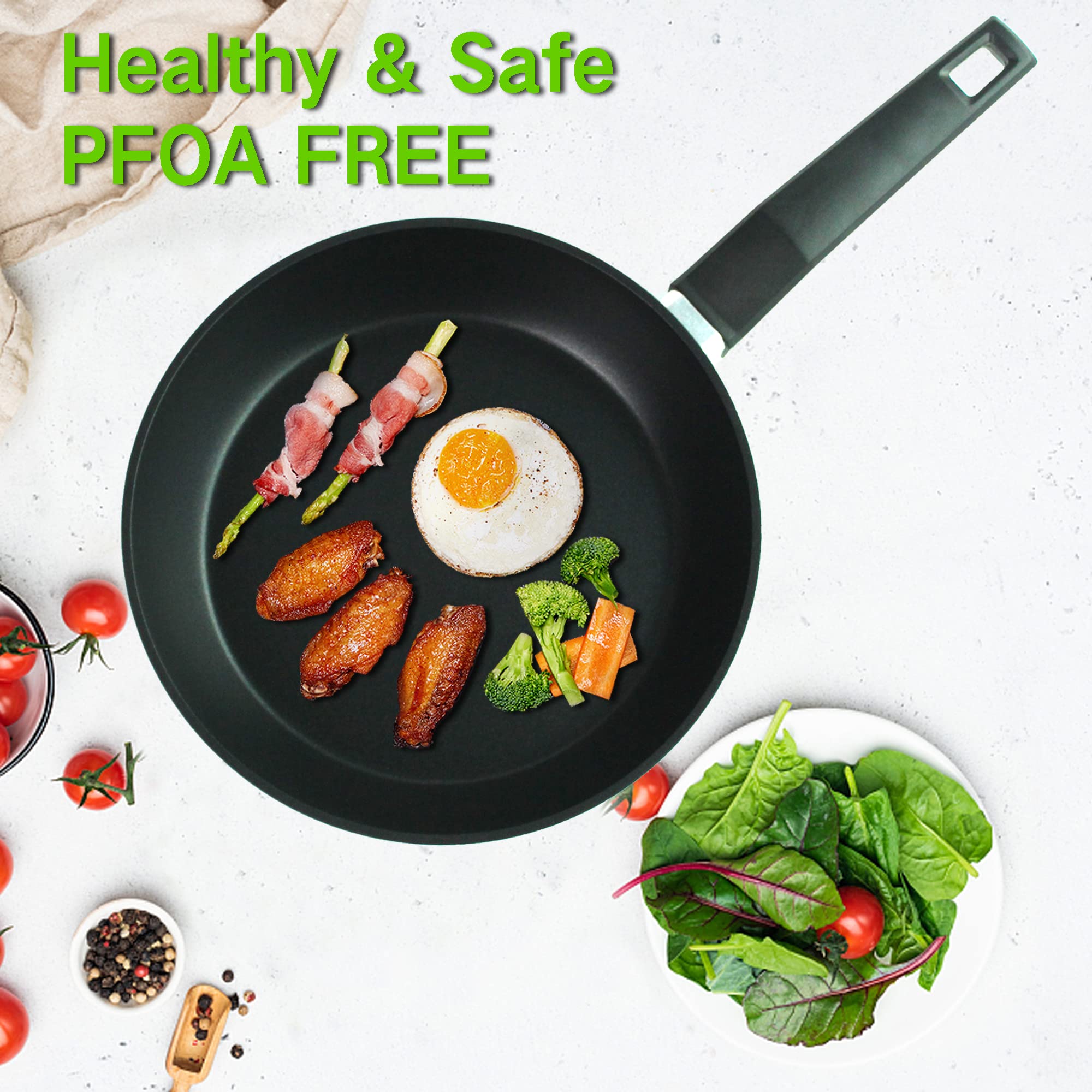 Lecooking 9.5" Nonstick Frying Pan - PFOA Free -3