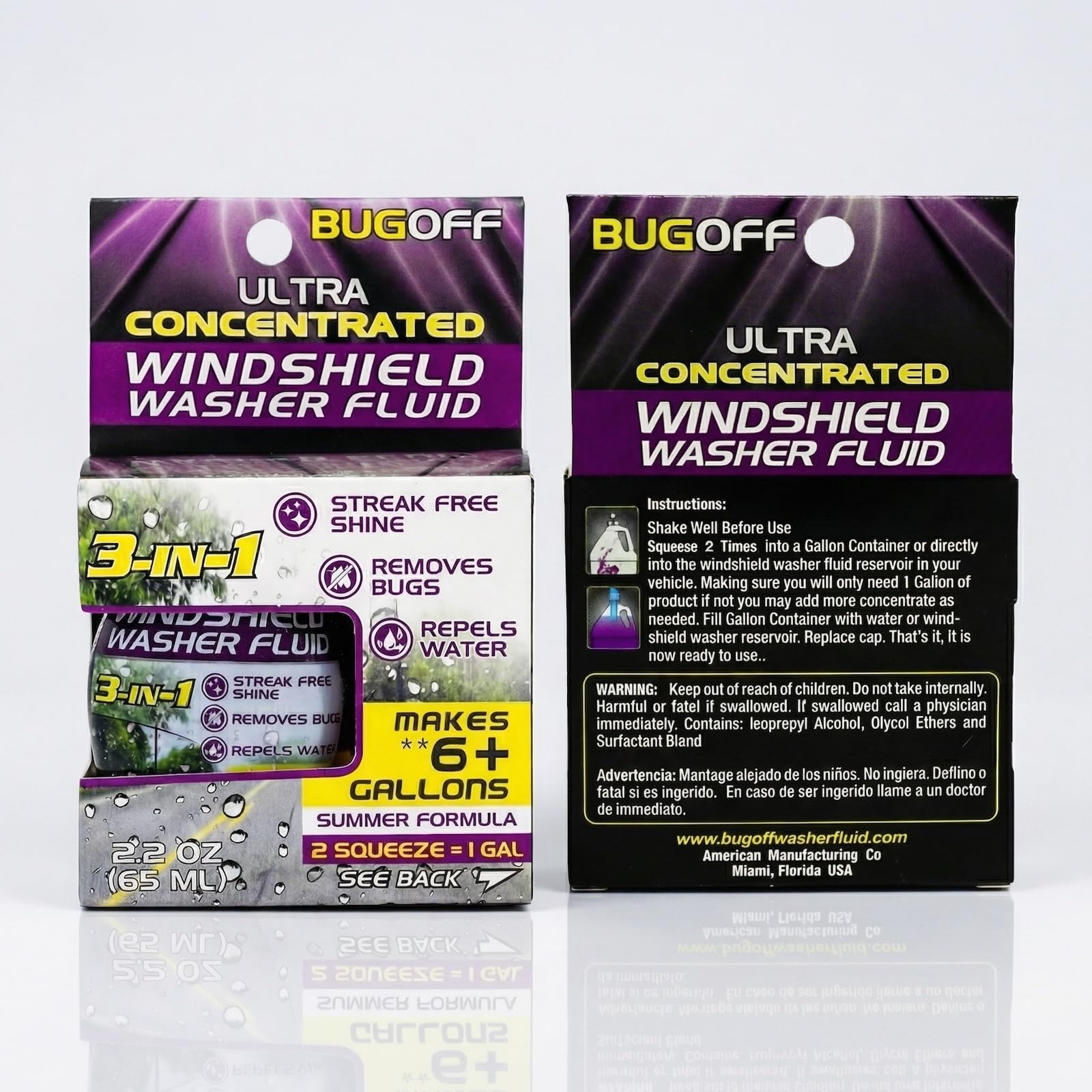 BUGOFF Líquido para limpiaparabrisas ultra concentrado
