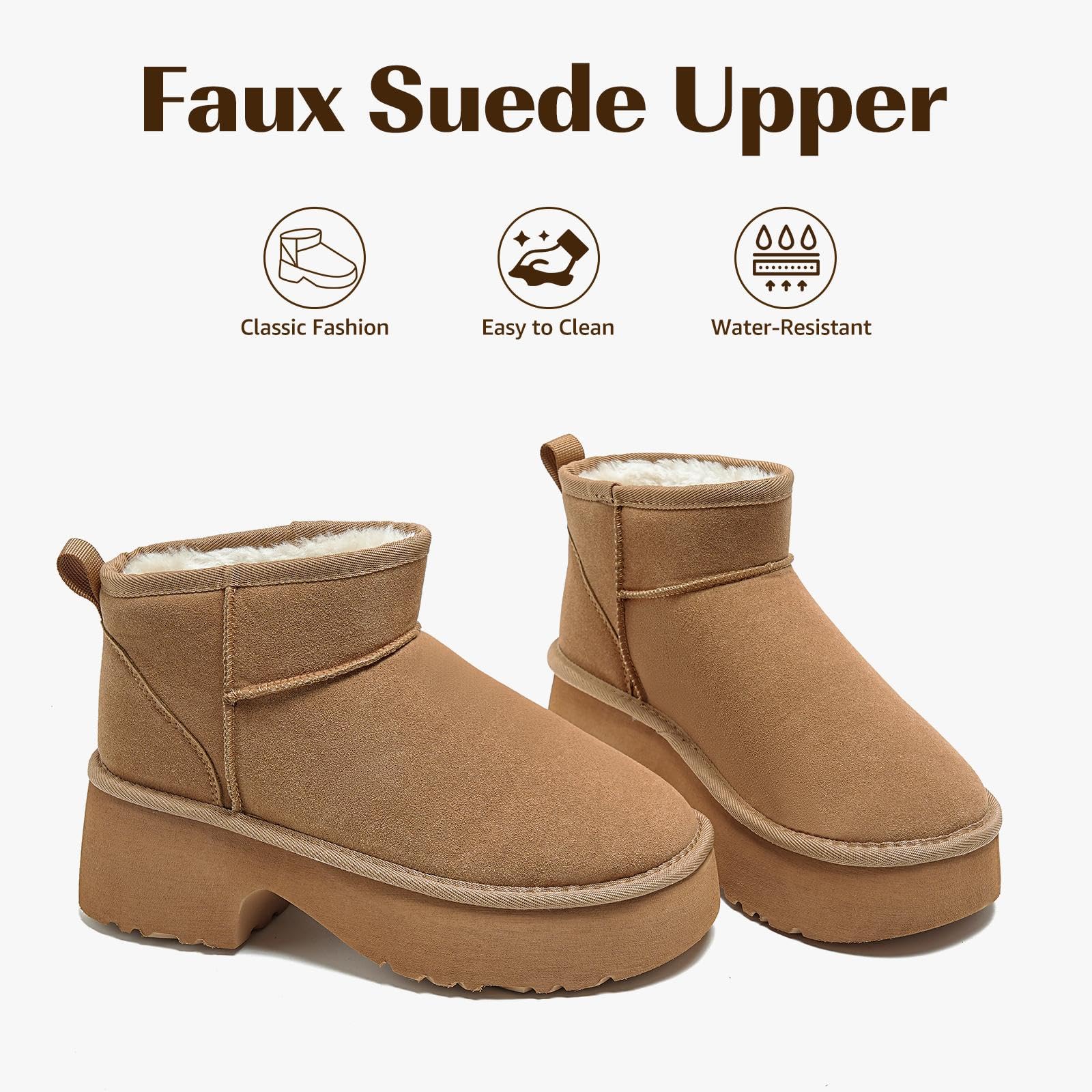 Mishansha Stivali Donna Invernali Boots Scarpe da Neve Calda Antiscivolo Taglia 36-42 EU