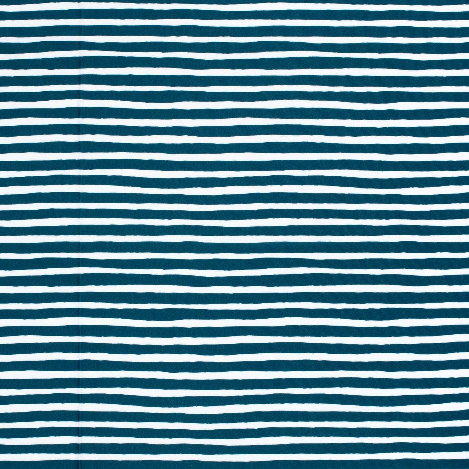 Swimwear Jersey Recycled Fabric Material Stripes Navy 1MTR