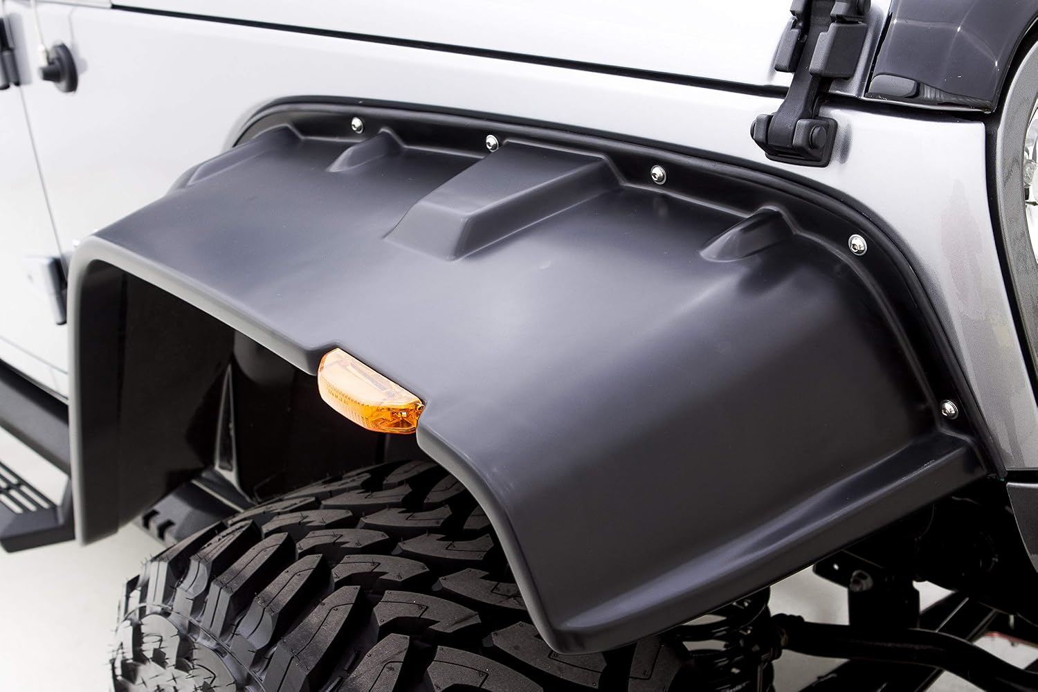 RAMPAGE PRODUCTS Rampage Fender Flares | 4-Piece Set, Flat Style, Black, Smooth Finish, Black Bolts | 57260630 | Fits 2007-2018 Jeep Wrangler JK