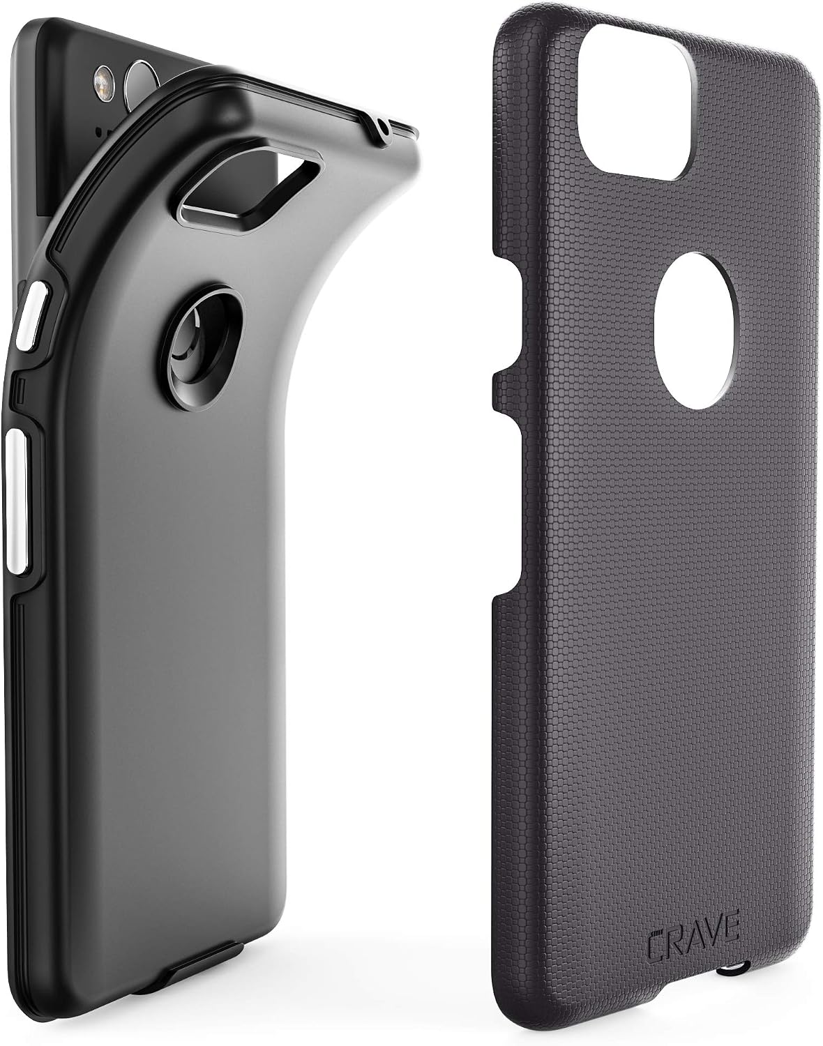 Crave Dual Guard for Google Pixel 2 Case, Shockproof Protection Dual Layer Case for Google Pixel 2 - Black