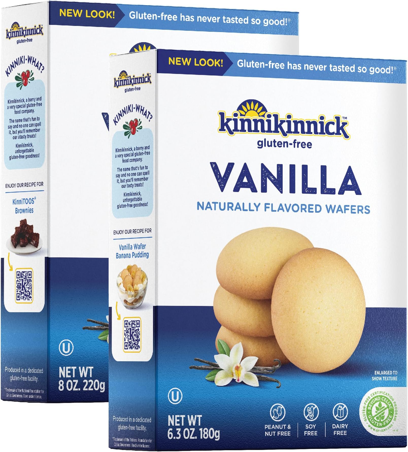 Gluten Free Vanilla Wafers, 6.3 oz Box (Pack of 2), Allergy Friendly, Dairy Free, Kosher