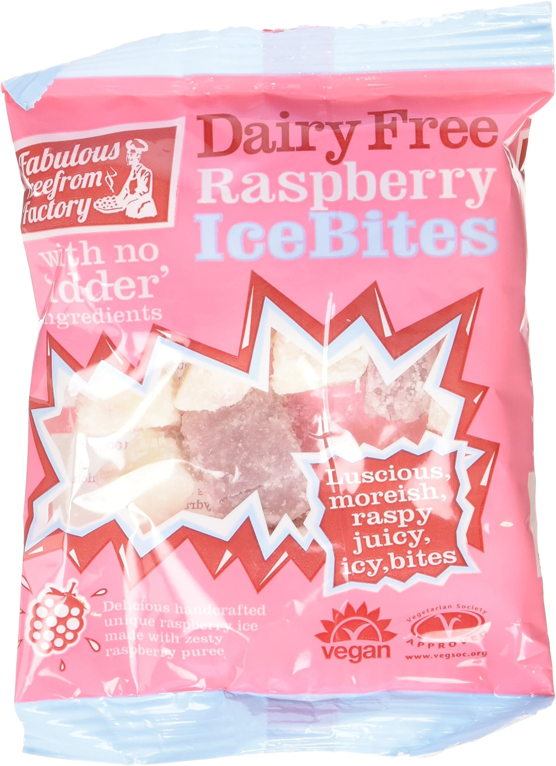 Fabulous Fudge Factory Raspberry Ice Bites 75 g (Pack of 10)