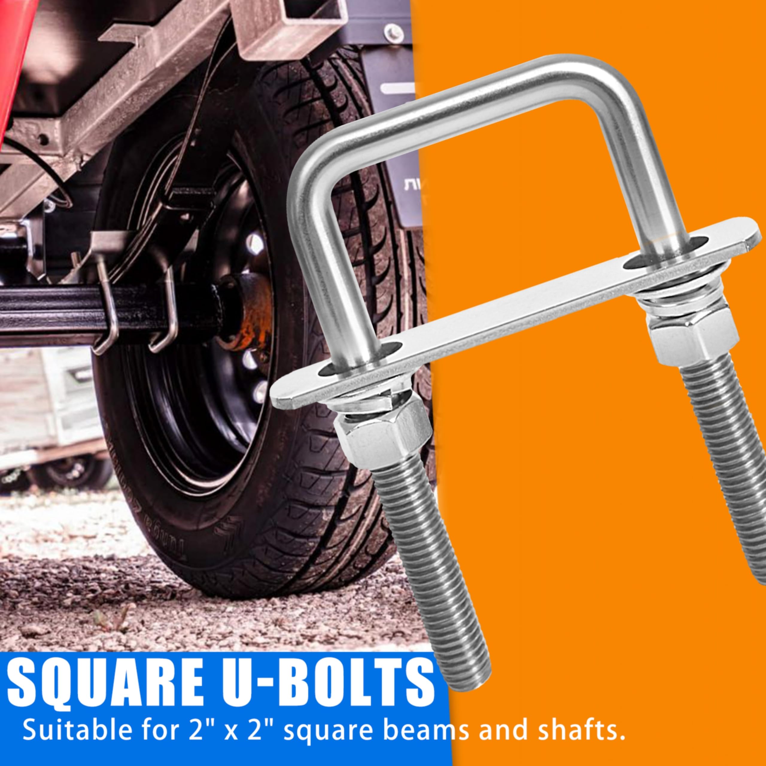 Amazon | SRZTXU 高耐久スクエアUボルト2セット M12スレッド