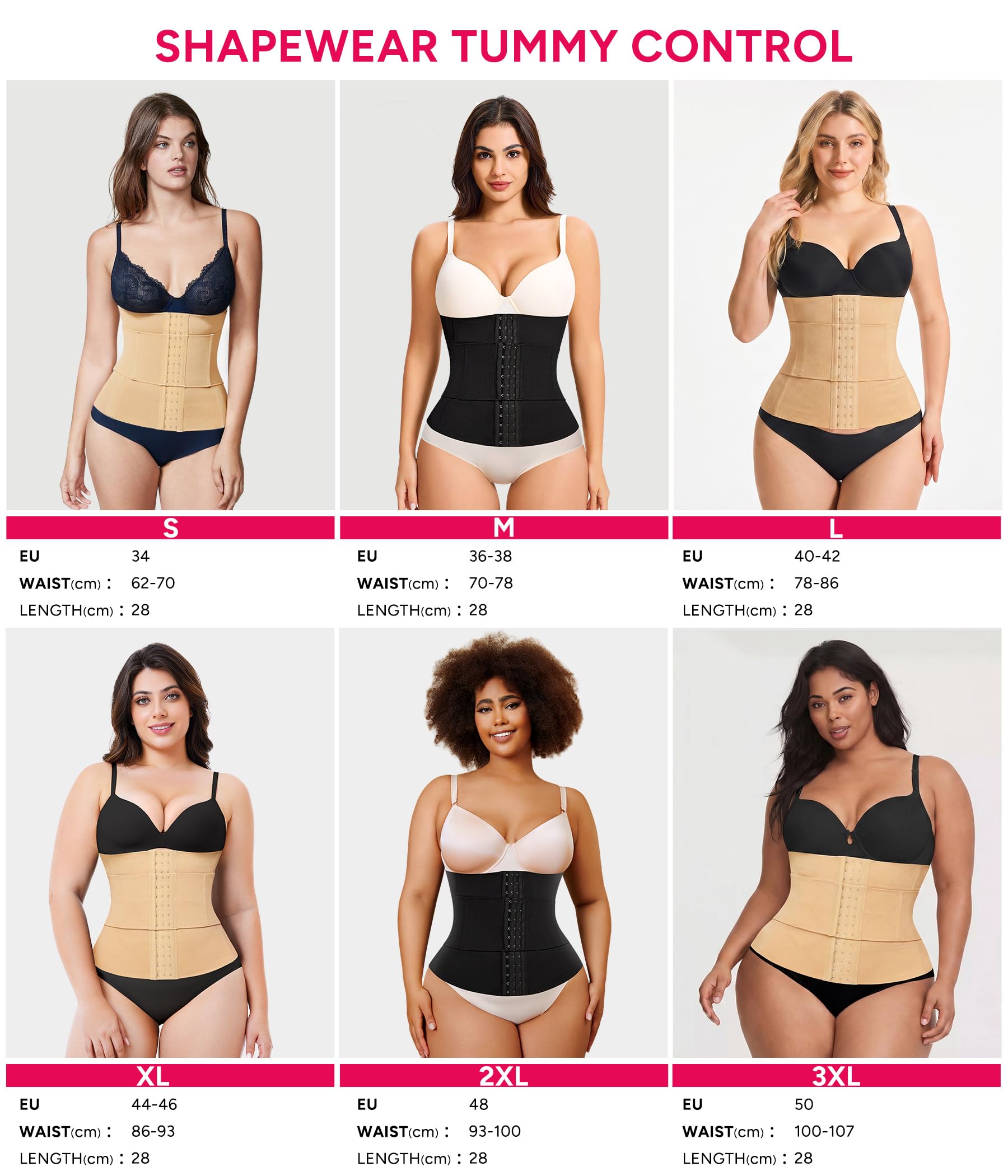 KUMAYES Corset Reductor Fajas Reductoras Mujer Waist Trainer Cintura Faja Cinturón Abdomen Faja Colombiana Corsé Moldeadora Corsé Bustier Shapewear Postparto