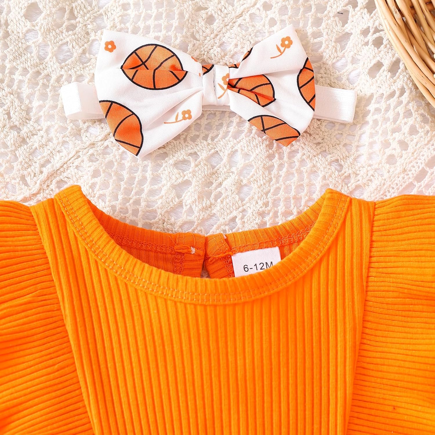 Chichoo Baby Girl Clothes Newborn Romper Dress Ruffle Sleeveless Bodysuit Infant Summer Outfit with Headband