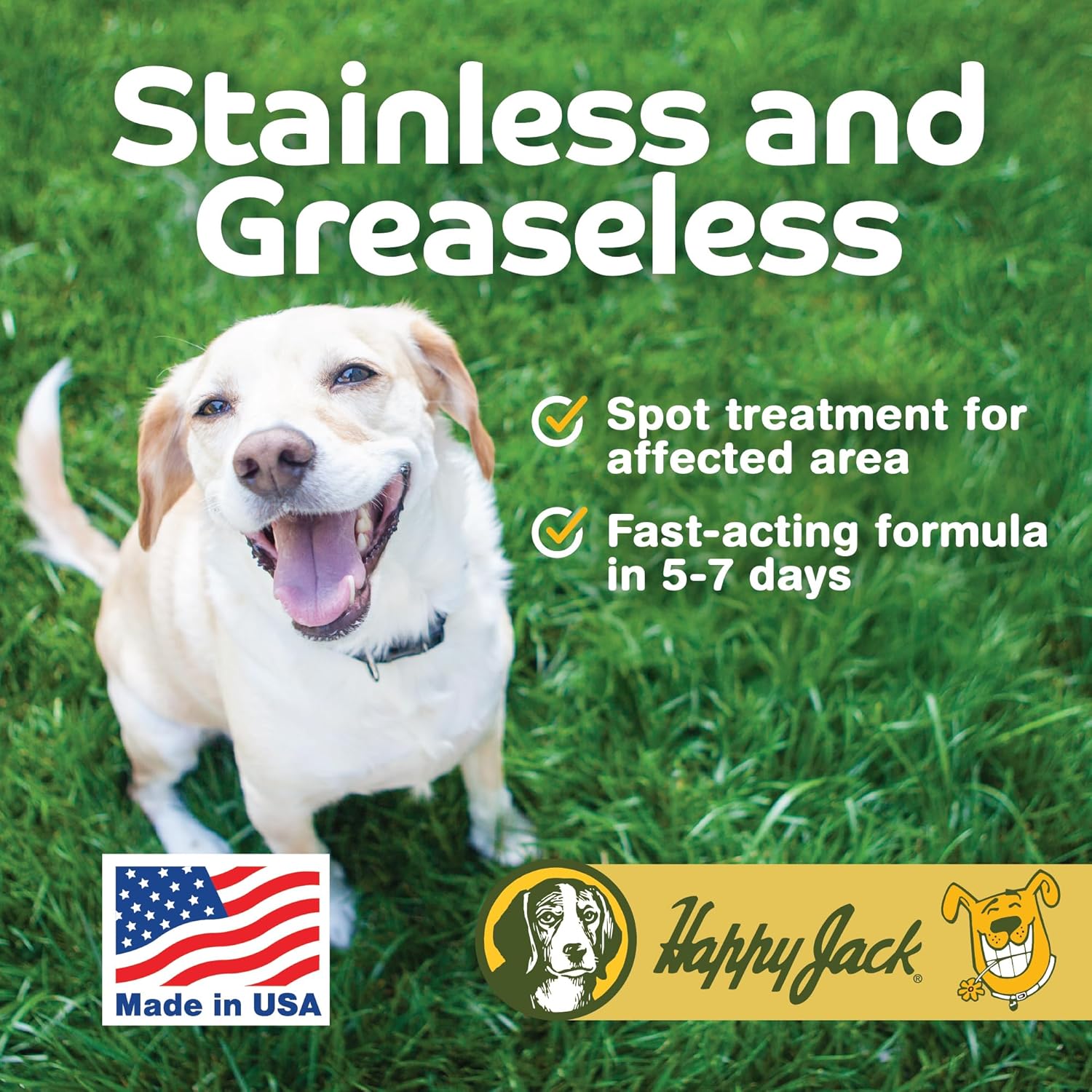 Happy Jack Sardex Mange Treatment for Dogs – Odorless & Stainless Itch Relief for Skin Irritations Including Severe Mange, Hot Spots, Fungi, Allergies, Eczema (9.5 oz)
