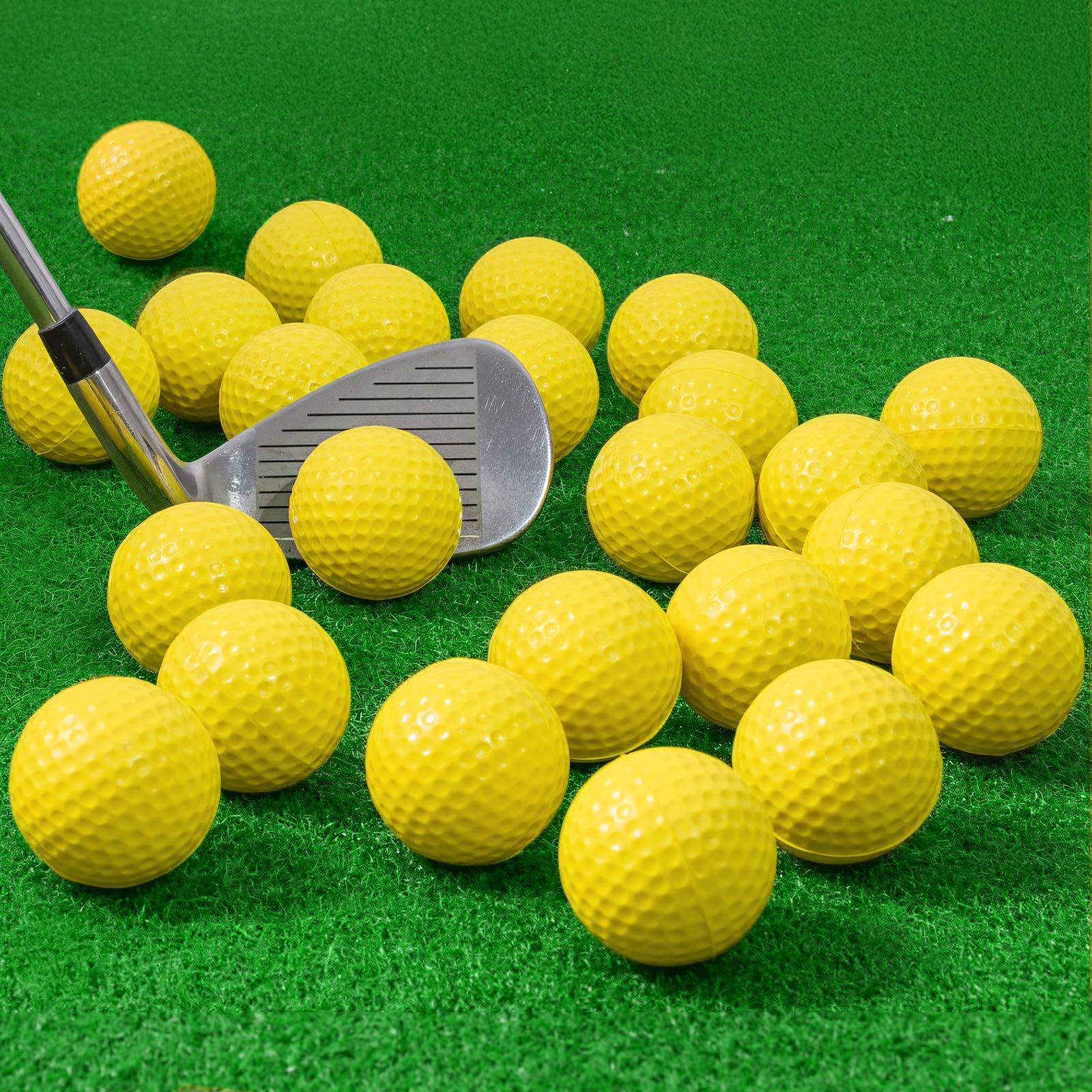 JAYA 24 Pack Foam Golf Practice Balls Realistic Feel and Limited Flight Soft for Indoor or Outdoor Training