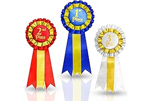 Premium Best in Show Award Ribbons - Blue Red White - 1st,...