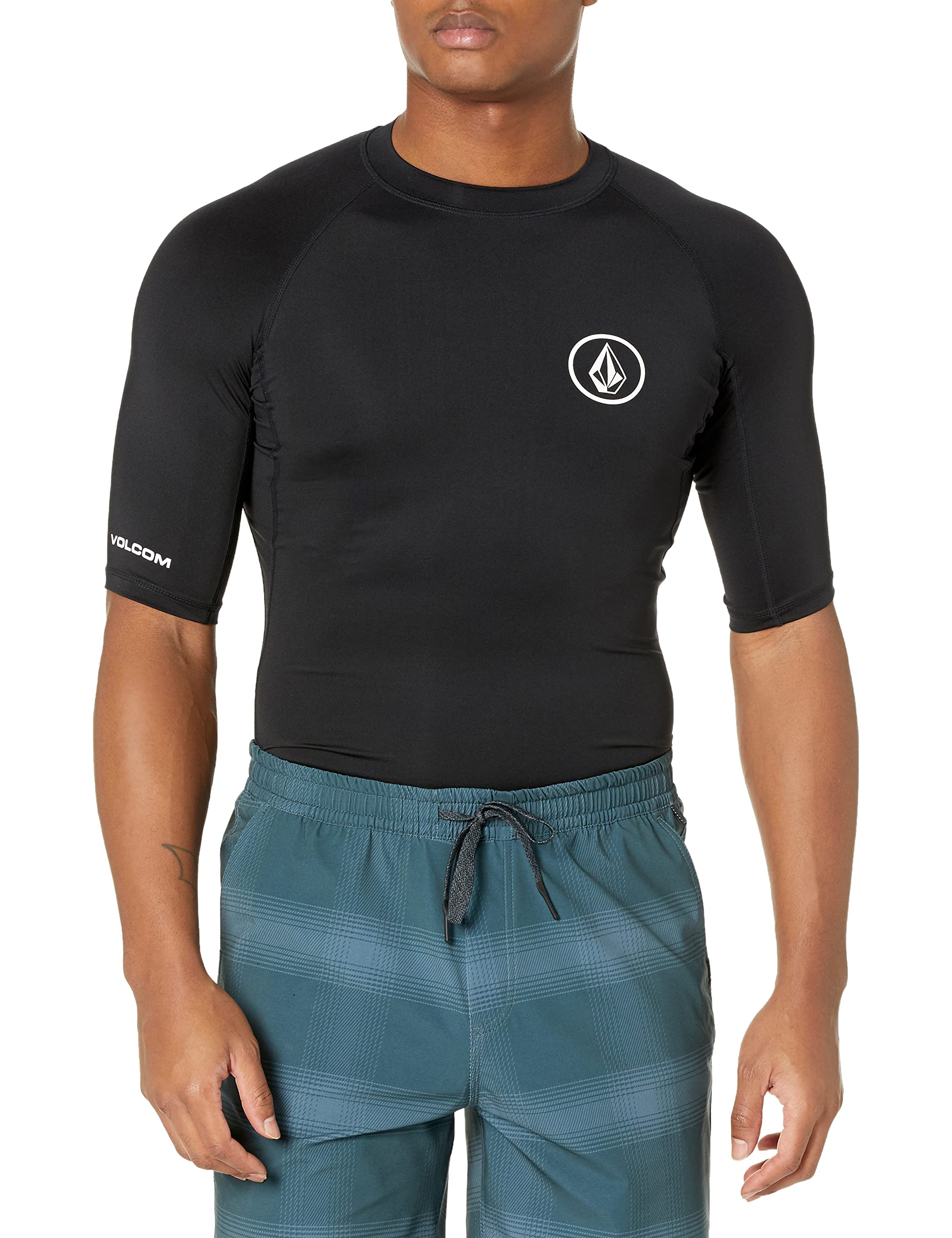 Volcom Men's Solid UPF 50+ Short Sleeve Rashguard
