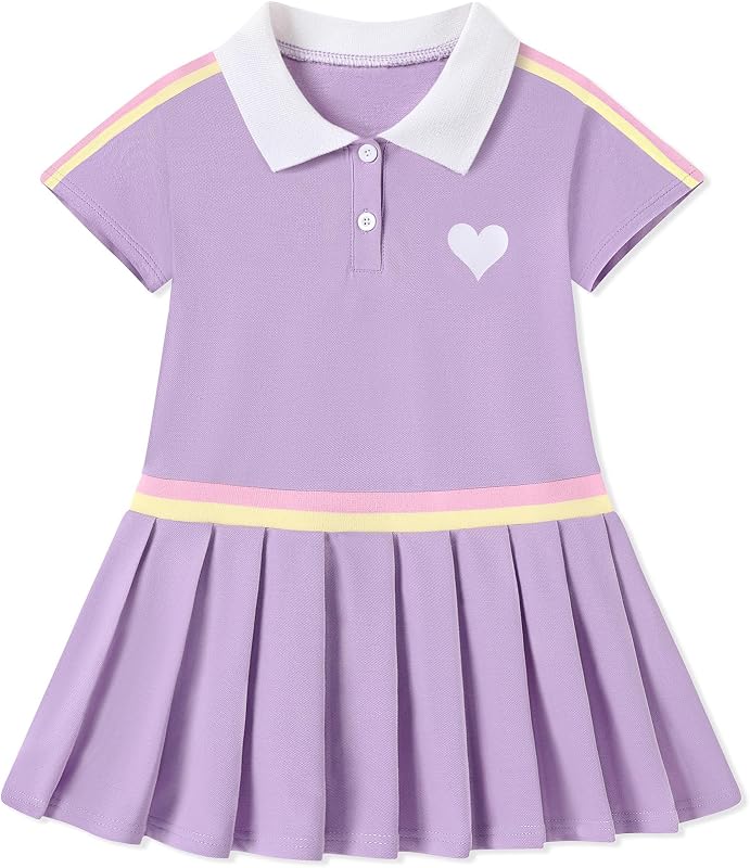 Vestidos para niñas pequeñas Polo de verano Vestido informal deportivo 2-8 años