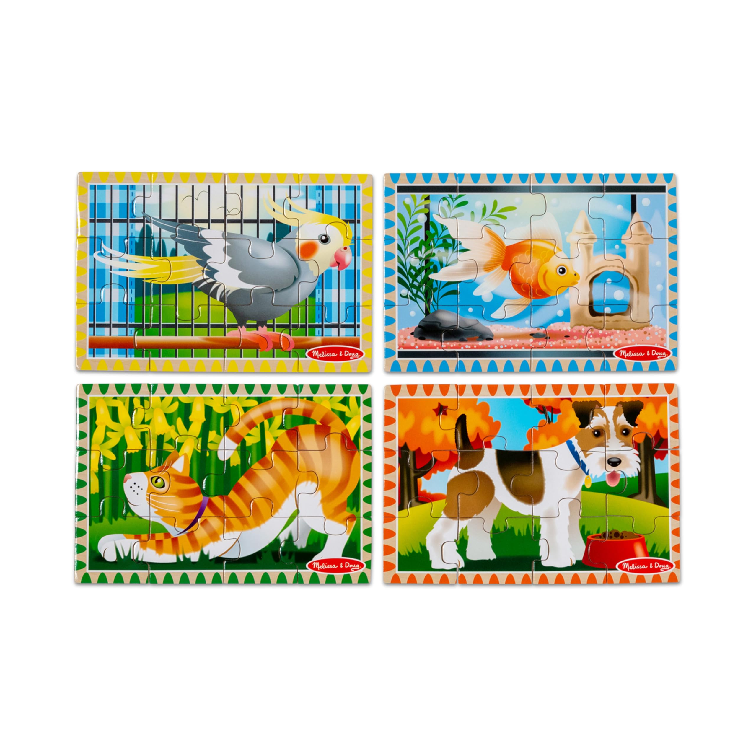 Melissa & Doug Wooden Jigsaw Puzzles in a Box 2-Pack for Preschool Boys and Girls - Pets, Vehicles - Image 9