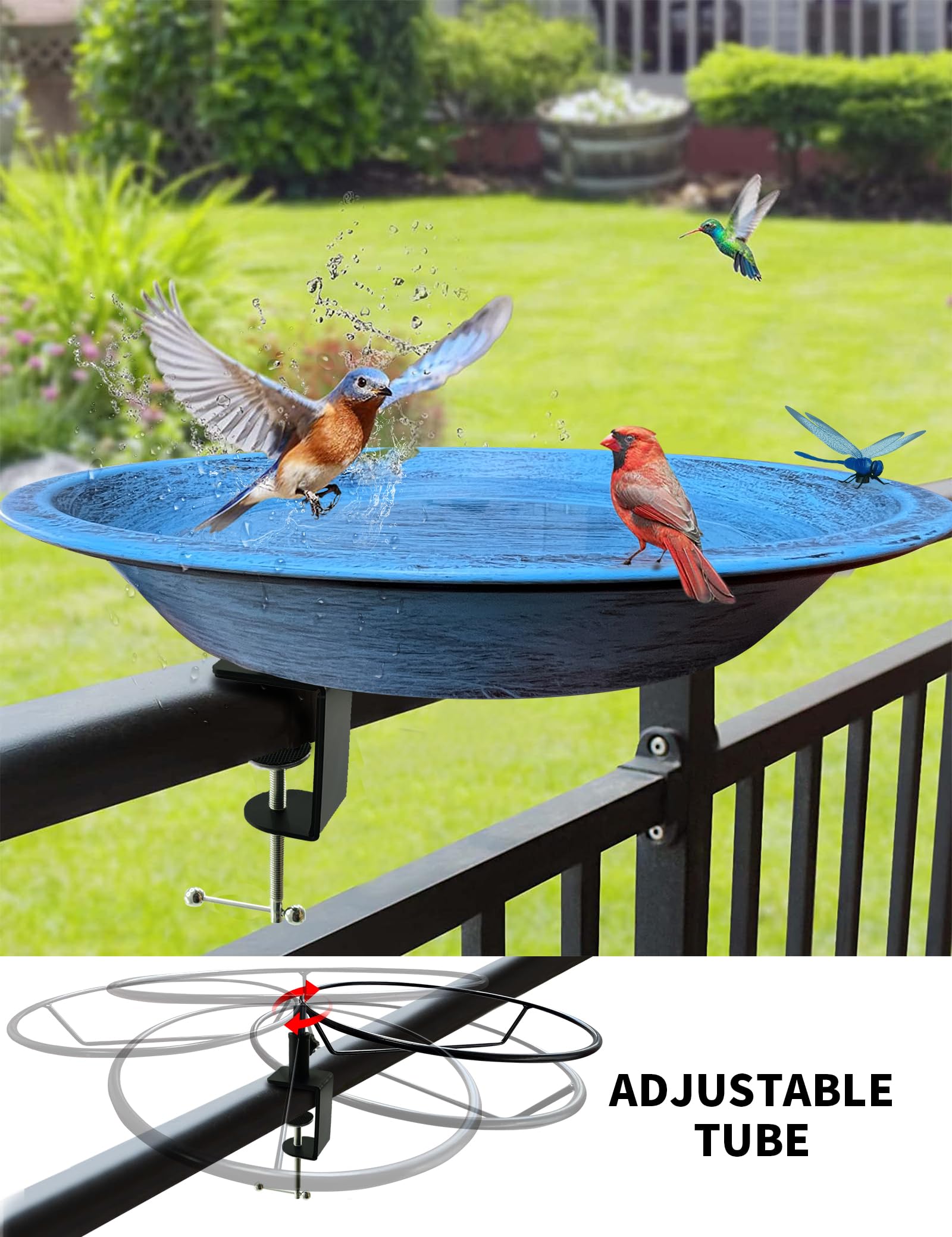 Amazon.co.jp: バードバス アウトドア 金属製 バードバス デッキ