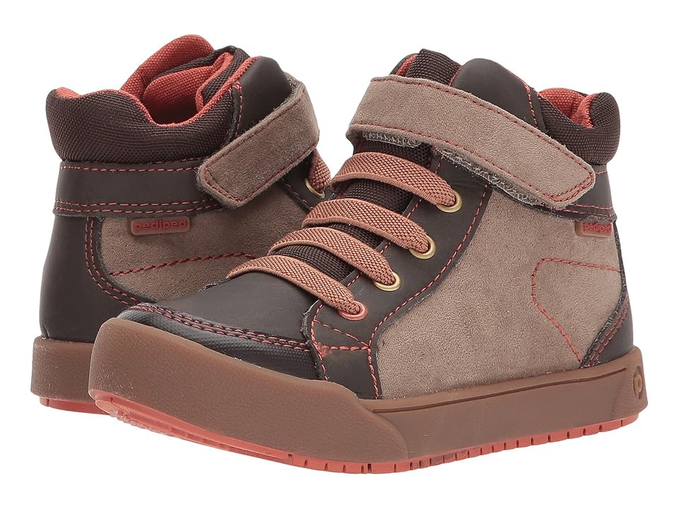 

pediped Logan Flex (Toddler/Little Kid/Big Kid) (Chocolate) Kid's Shoes, Brown