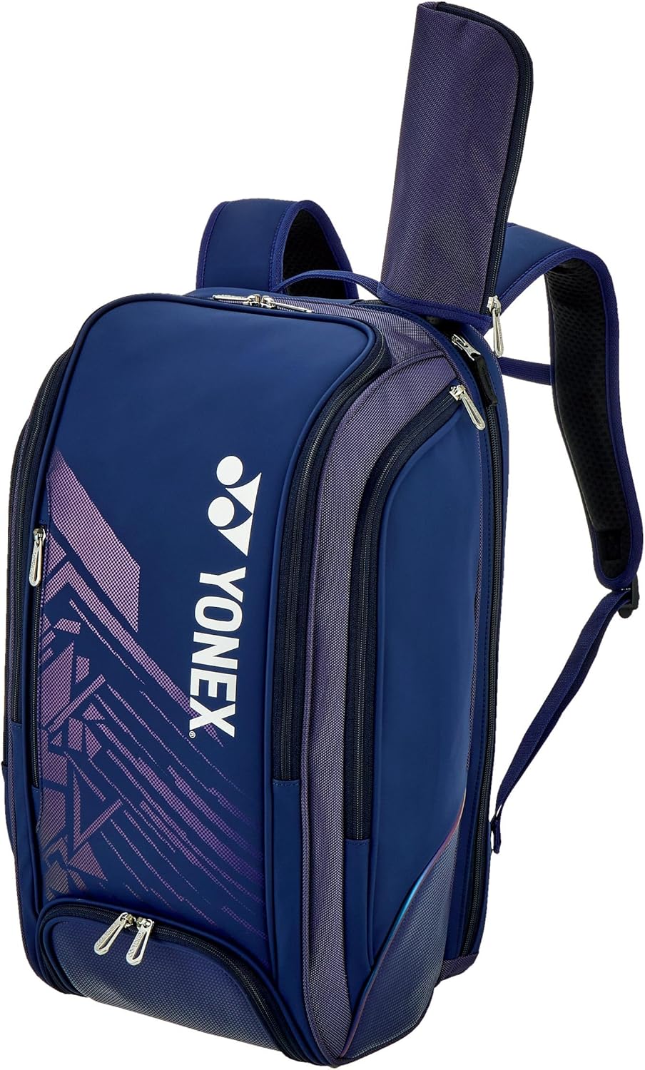 YONEX Expert Backpack with YKK Zippers, Shoe Compartment, Water Bottle Pocket Durable & Stylish Badminton Bag, 30L Capacity, Navy Blue