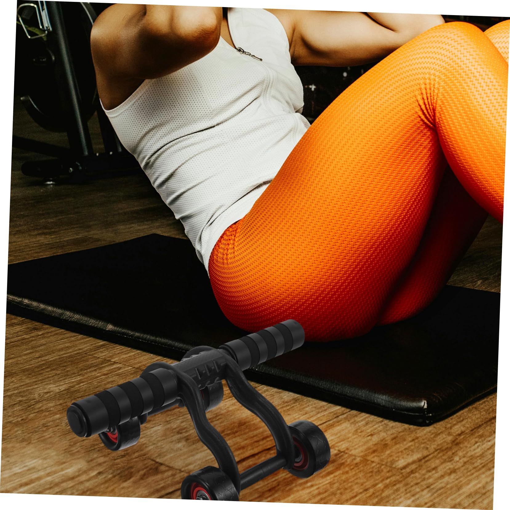 TOYANDONA Ruota Addominali Fitness con Antiscivolo in per Allenamento Addominali e Gambe Attrezzo Palestra Casa per Principianti Portata